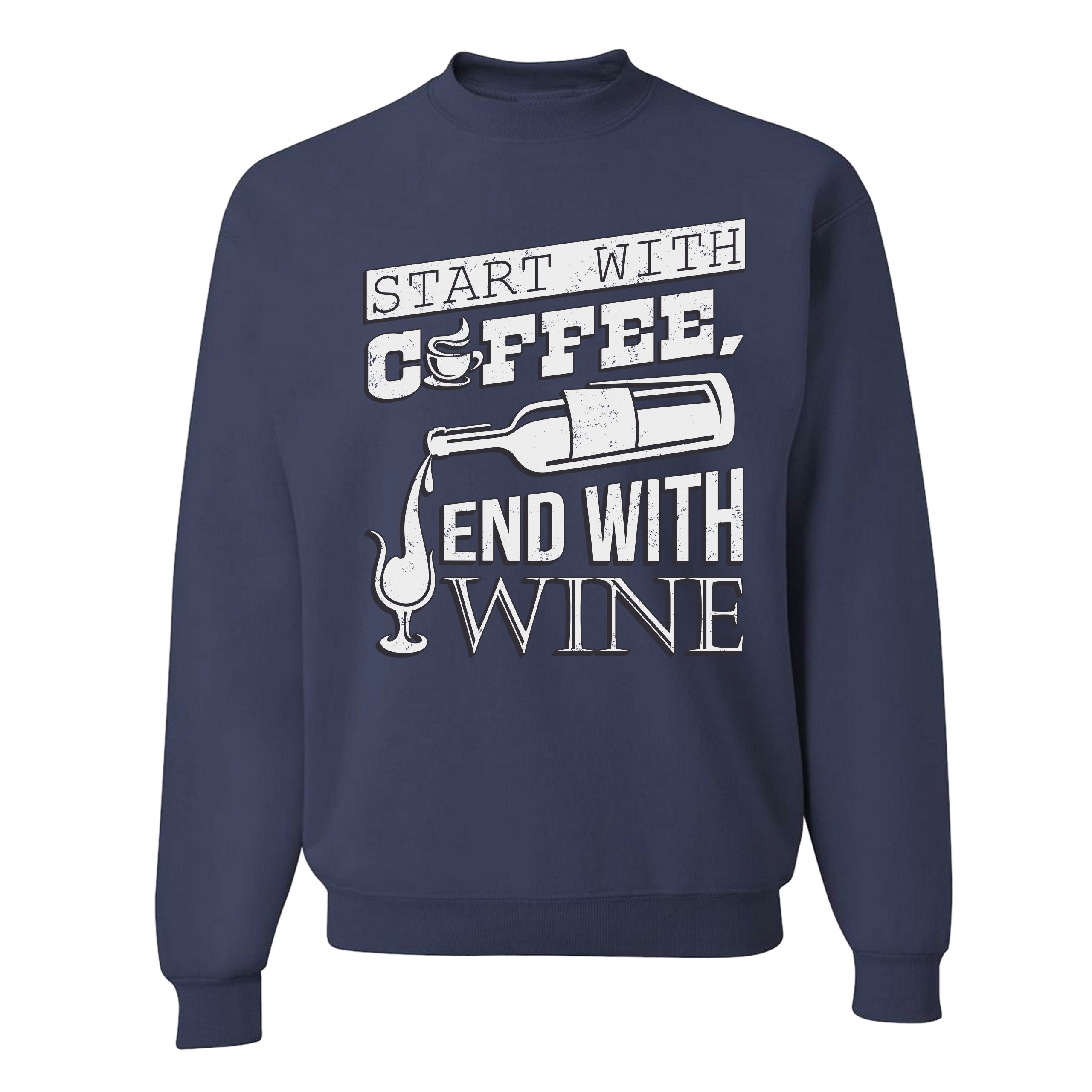 plan for the day sweatshirt coffee run wine