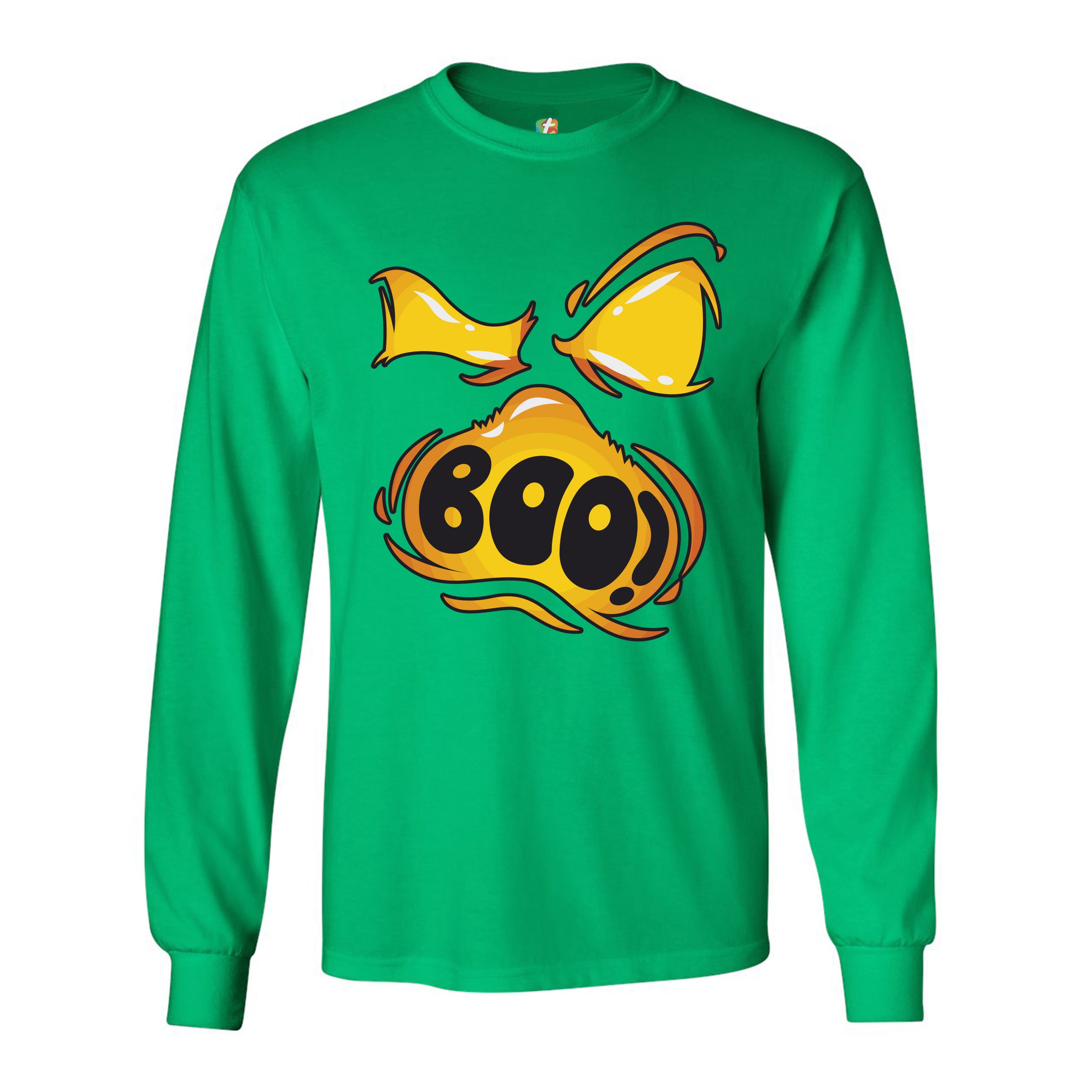 Boo! Ghost Face Long Sleeve T-shirt Halloween Trick-or-Treat All Hallows' Eve - Picture 27 of 45