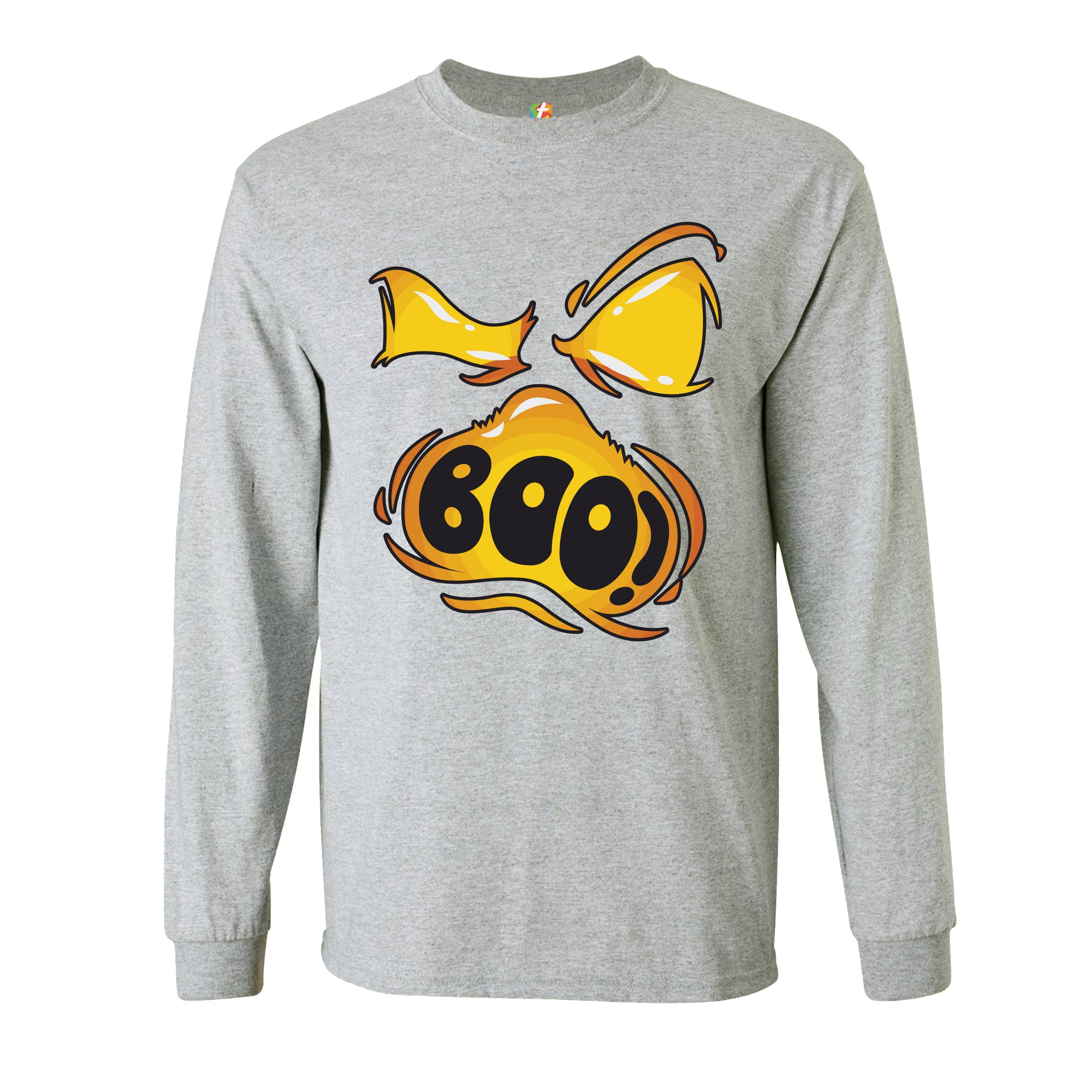 Boo! Ghost Face Long Sleeve T-shirt Halloween Trick-or-Treat All Hallows' Eve - Picture 7 of 45