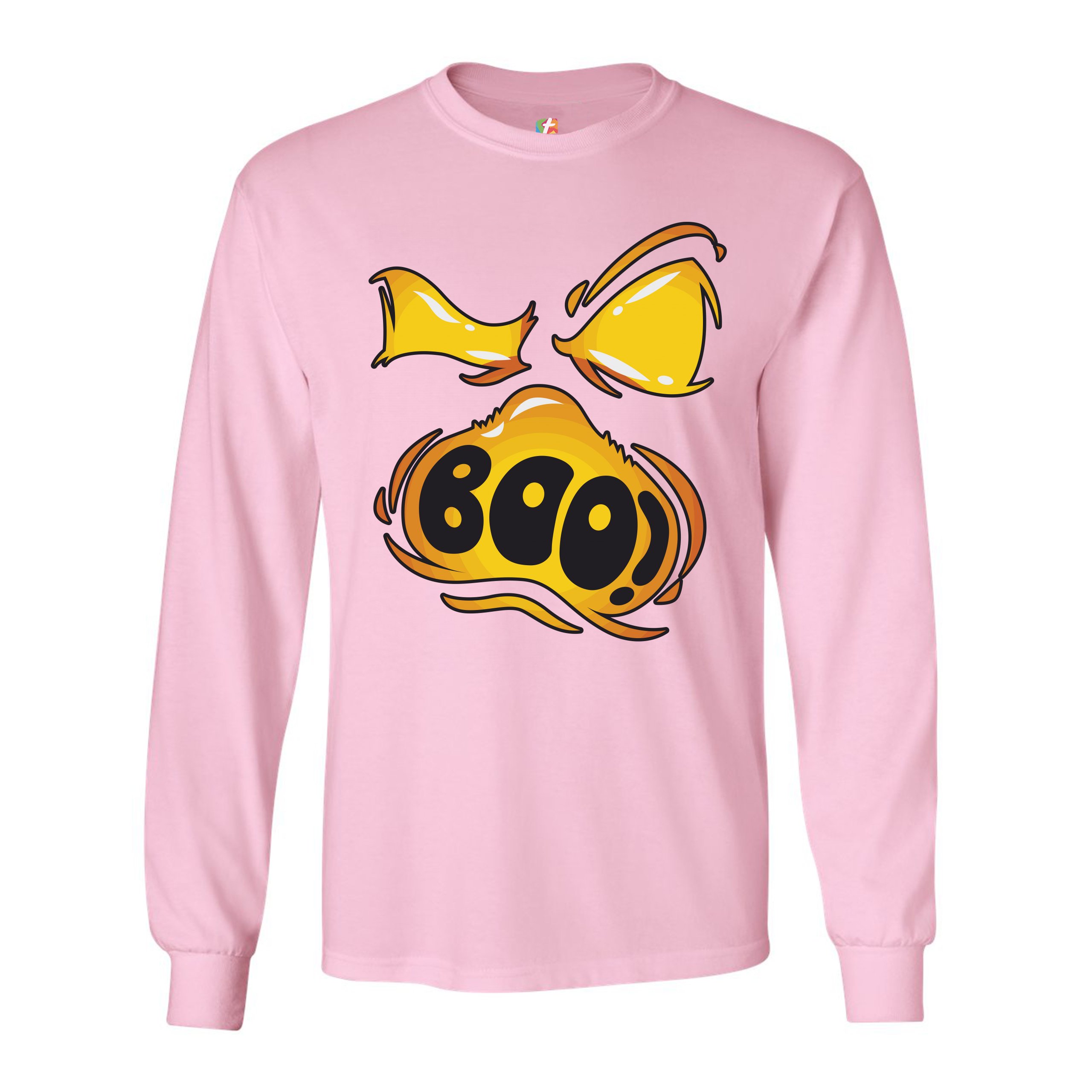 Boo! Ghost Face Long Sleeve T-shirt Halloween Trick-or-Treat All Hallows' Eve - Picture 43 of 45