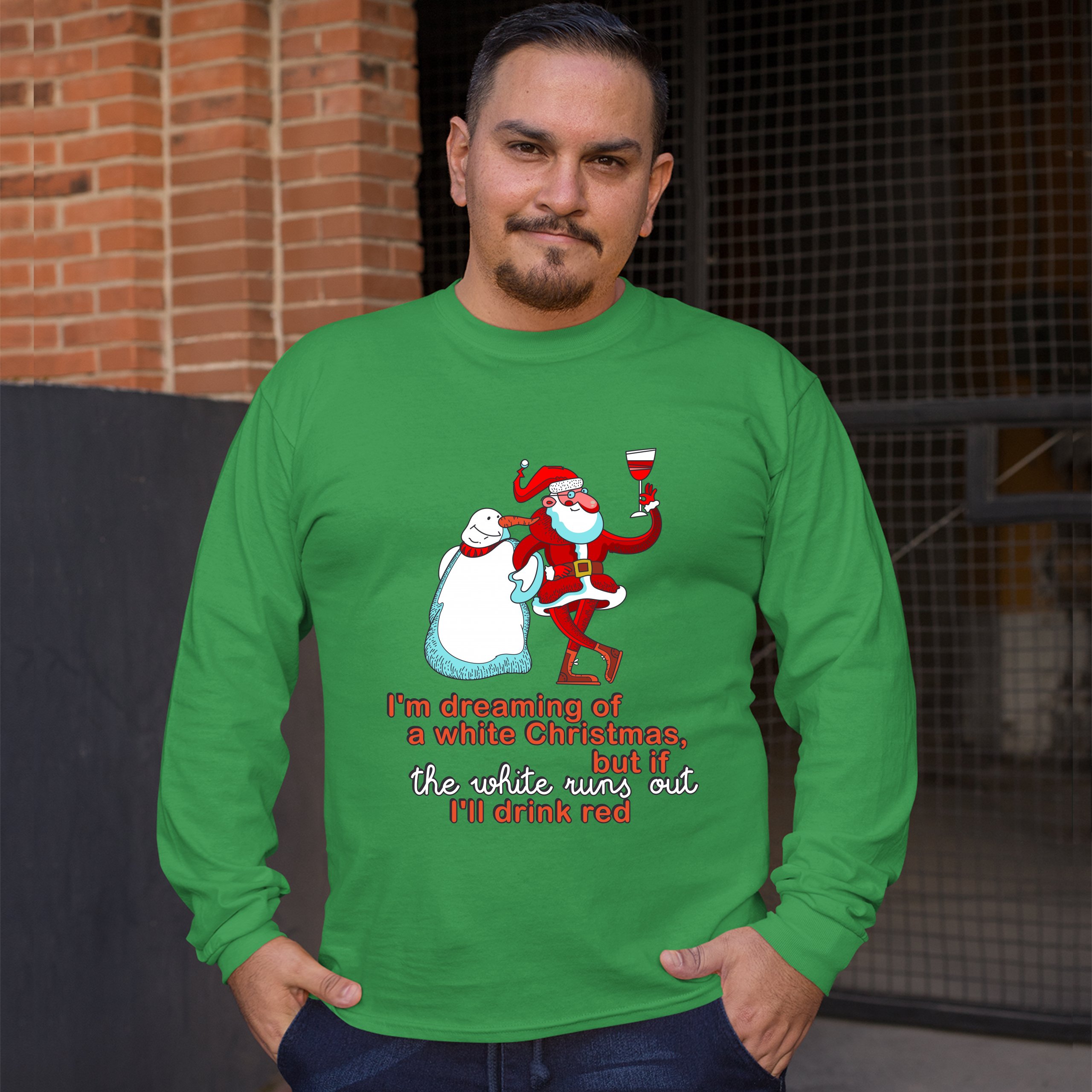 dreaming of a wine christmas shirt