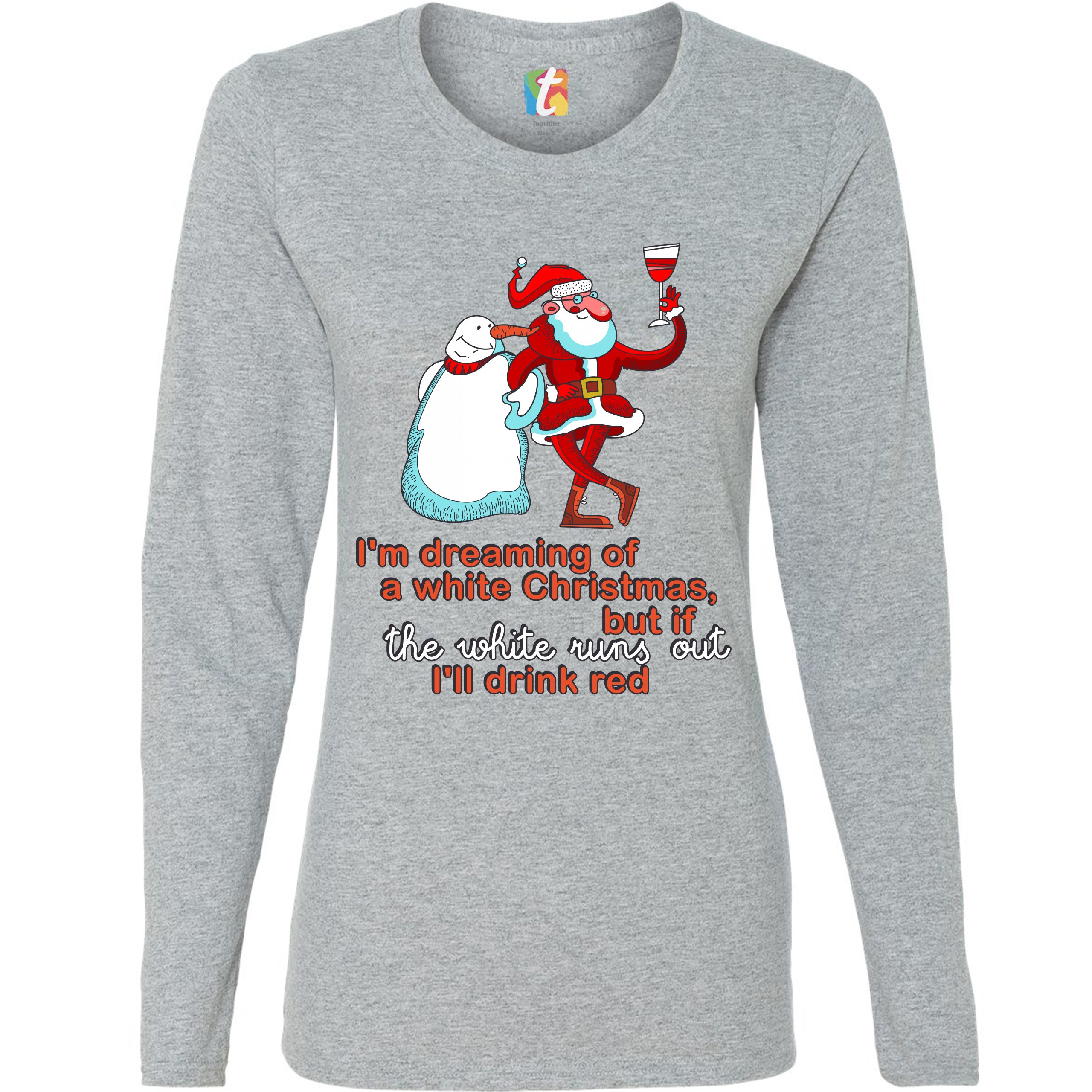 dreaming of a wine christmas shirt