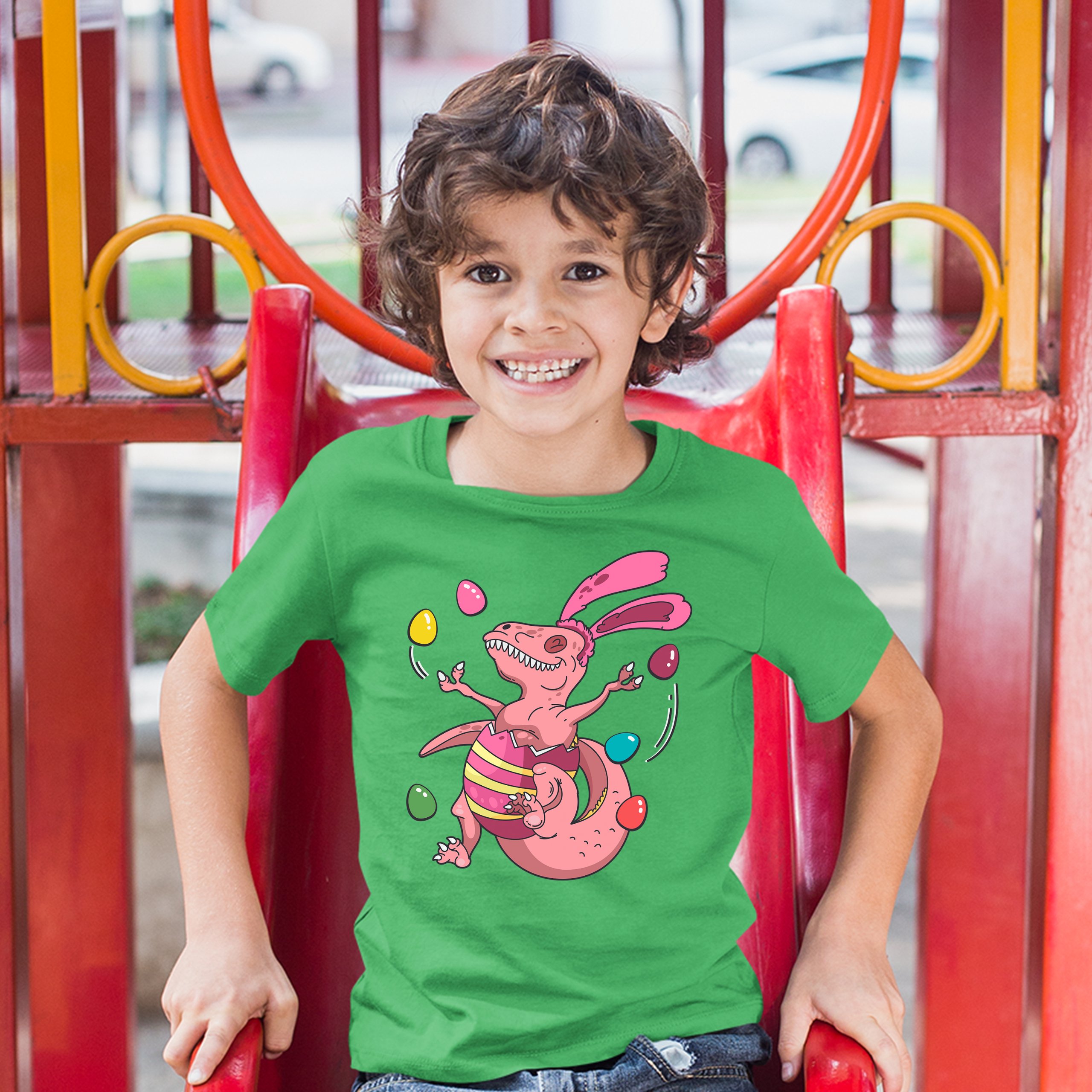 Easter Egg T-rex Youth T-shirt Happy Easter Bunny Dinosaur Egg Hunt Kids - Picture 39 of 56