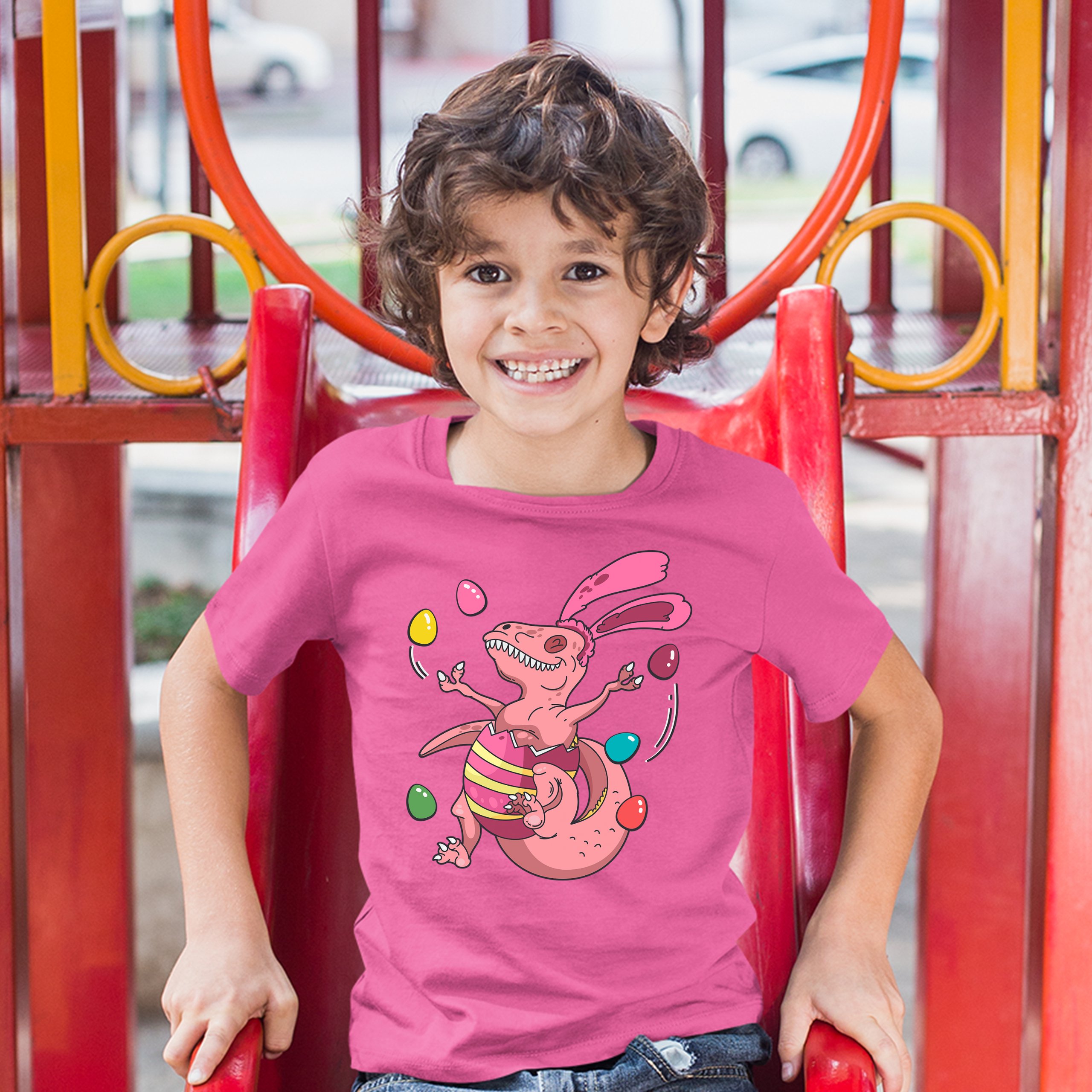 Easter Egg T-rex Youth T-shirt Happy Easter Bunny Dinosaur Egg Hunt Kids - Picture 53 of 56