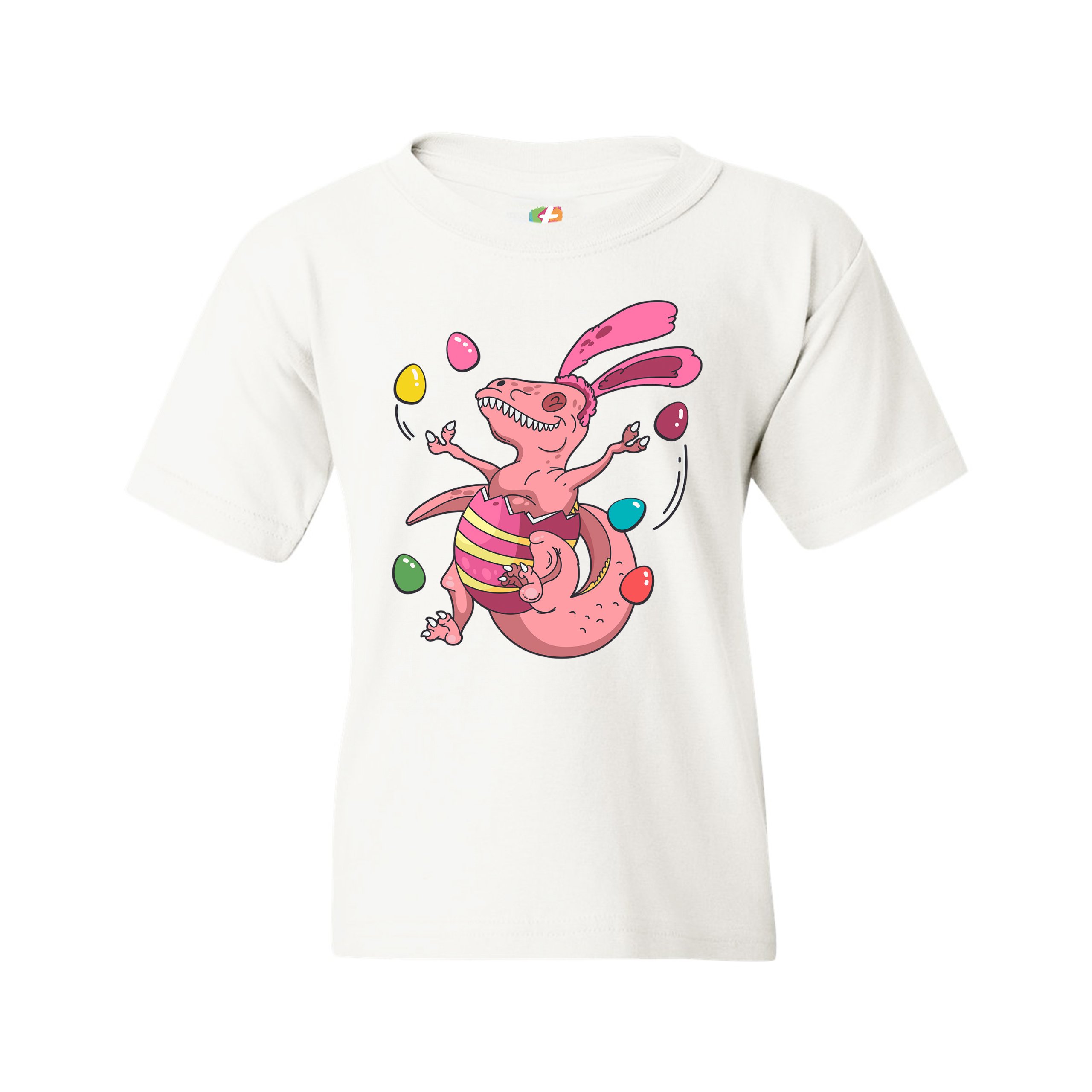 Easter Egg T-rex Youth T-shirt Happy Easter Bunny Dinosaur Egg Hunt Kids - Picture 30 of 56