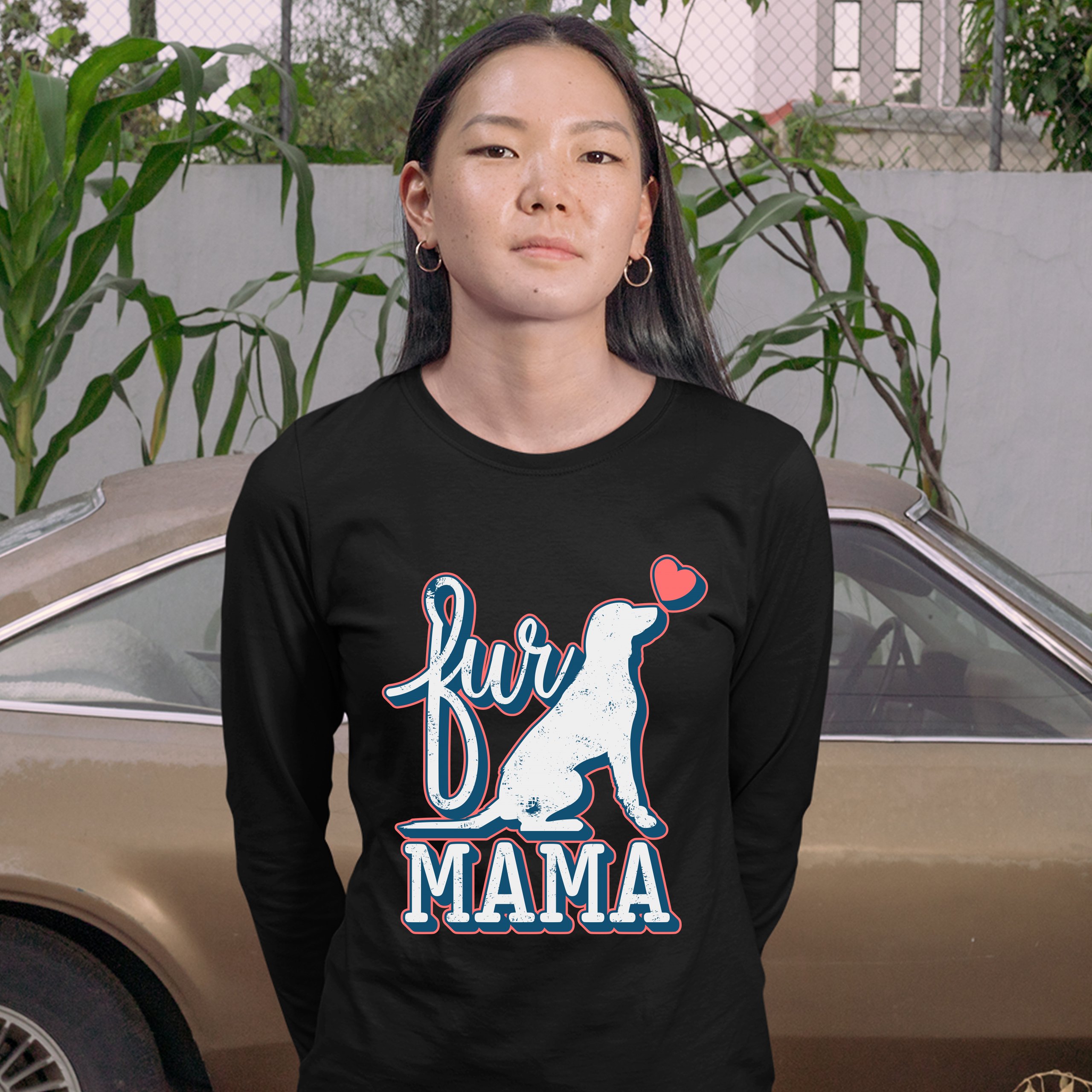 Fur Mama Women's Long Sleeve T-shirt I Love My Dog Pet Owner Mother's Day - Picture 5 of 29