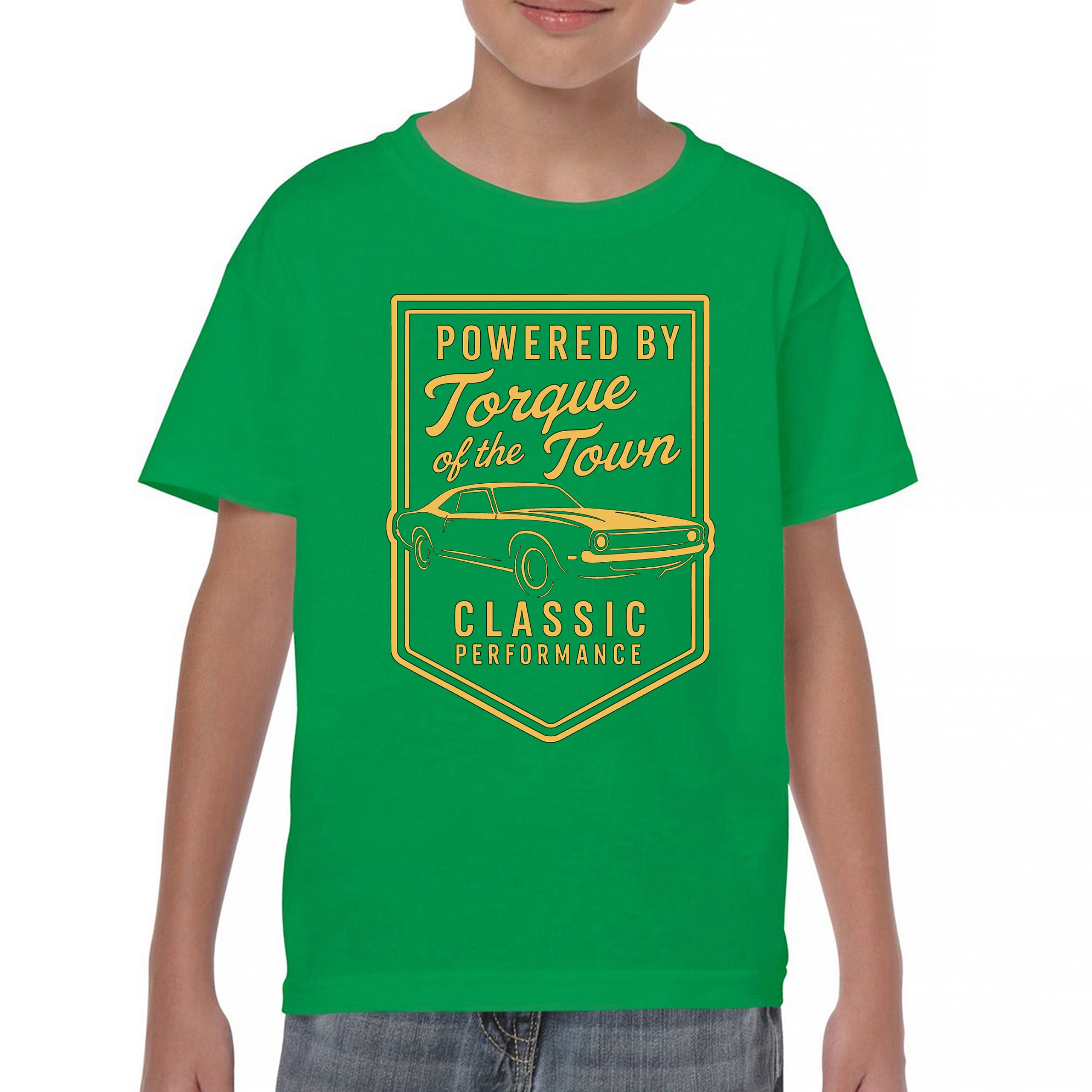 Torque of the Town Youth T-shirt Vintage Classic American Muscle Car V8 Kids - Picture 30 of 50