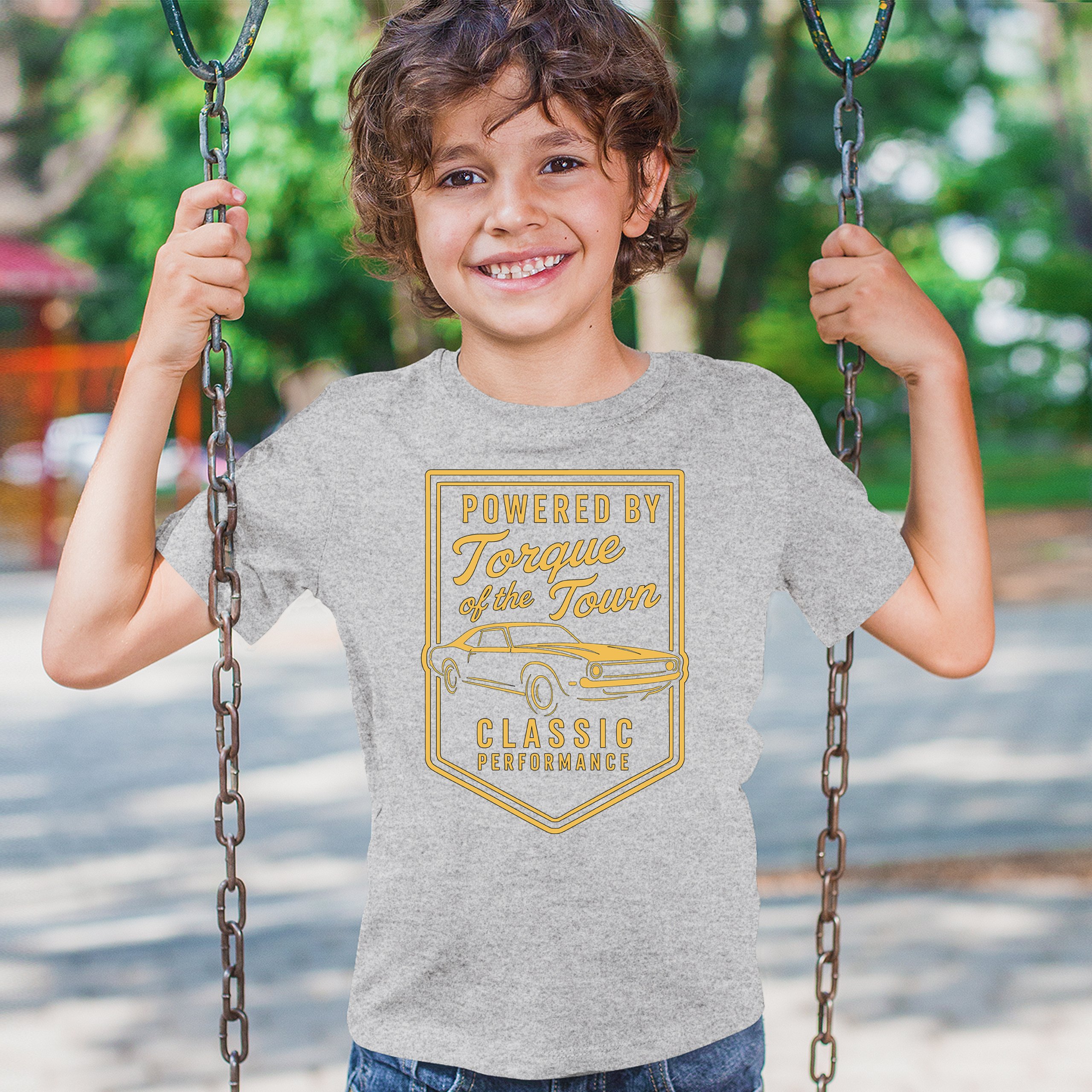 Torque of the Town Youth T-shirt Vintage Classic American Muscle Car V8 Kids - Picture 12 of 50