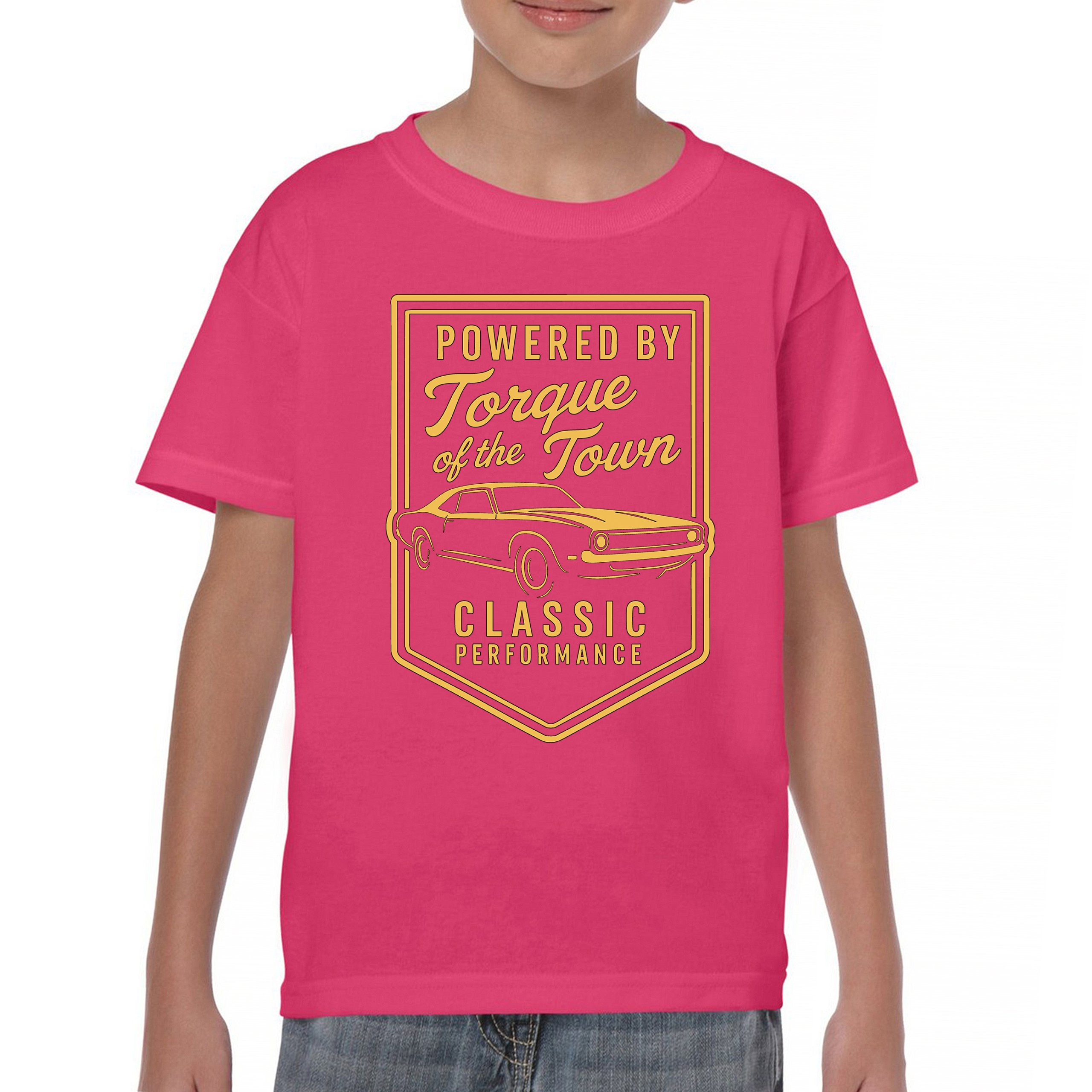 Torque of the Town Youth T-shirt Vintage Classic American Muscle Car V8 Kids - Picture 44 of 50