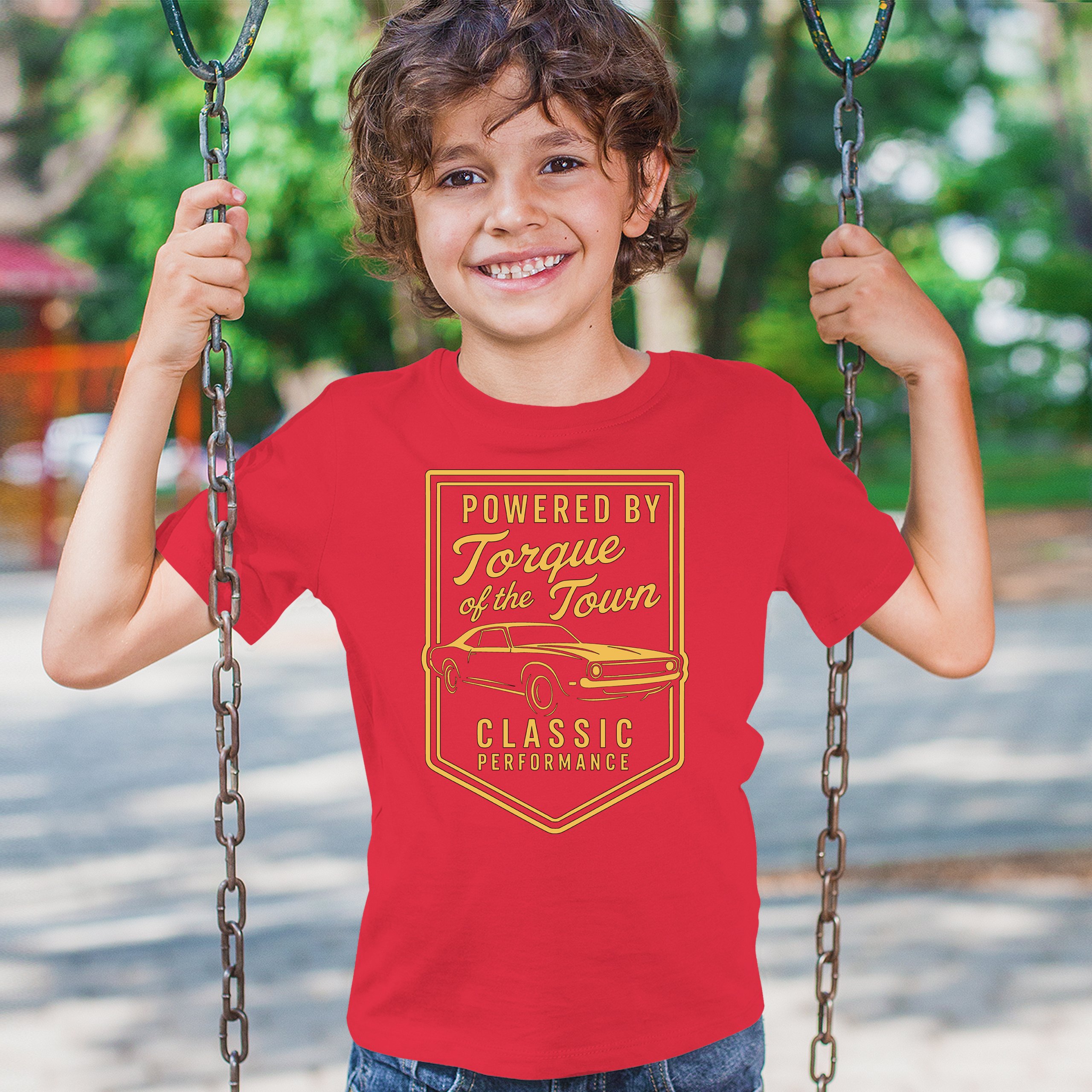 Torque of the Town Youth T-shirt Vintage Classic American Muscle Car V8 Kids - Picture 19 of 50