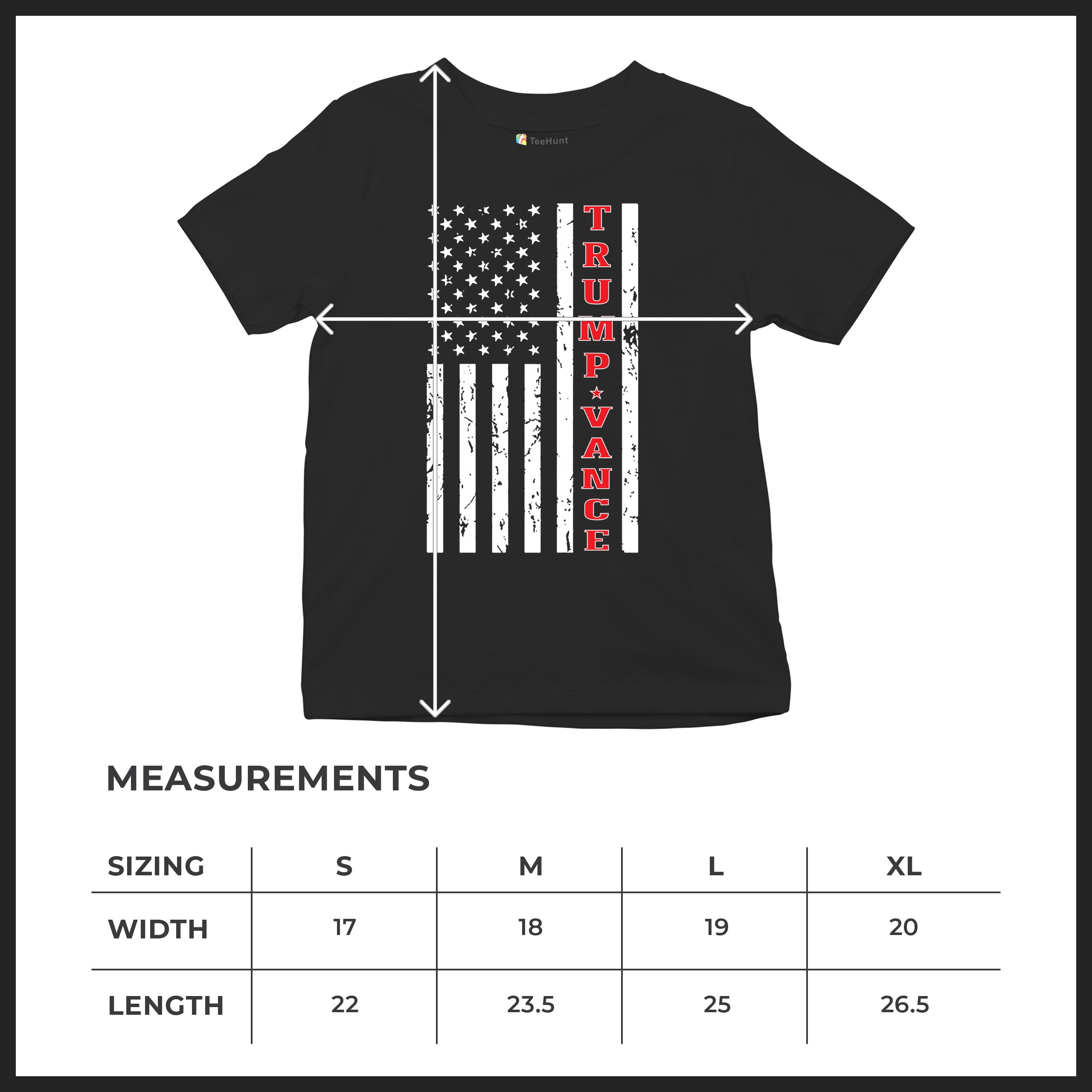 Trump JD Vance 2024 American Flag Youth T-shirt VP Patriotic Vote Red FJB Kids - Picture 15 of 43