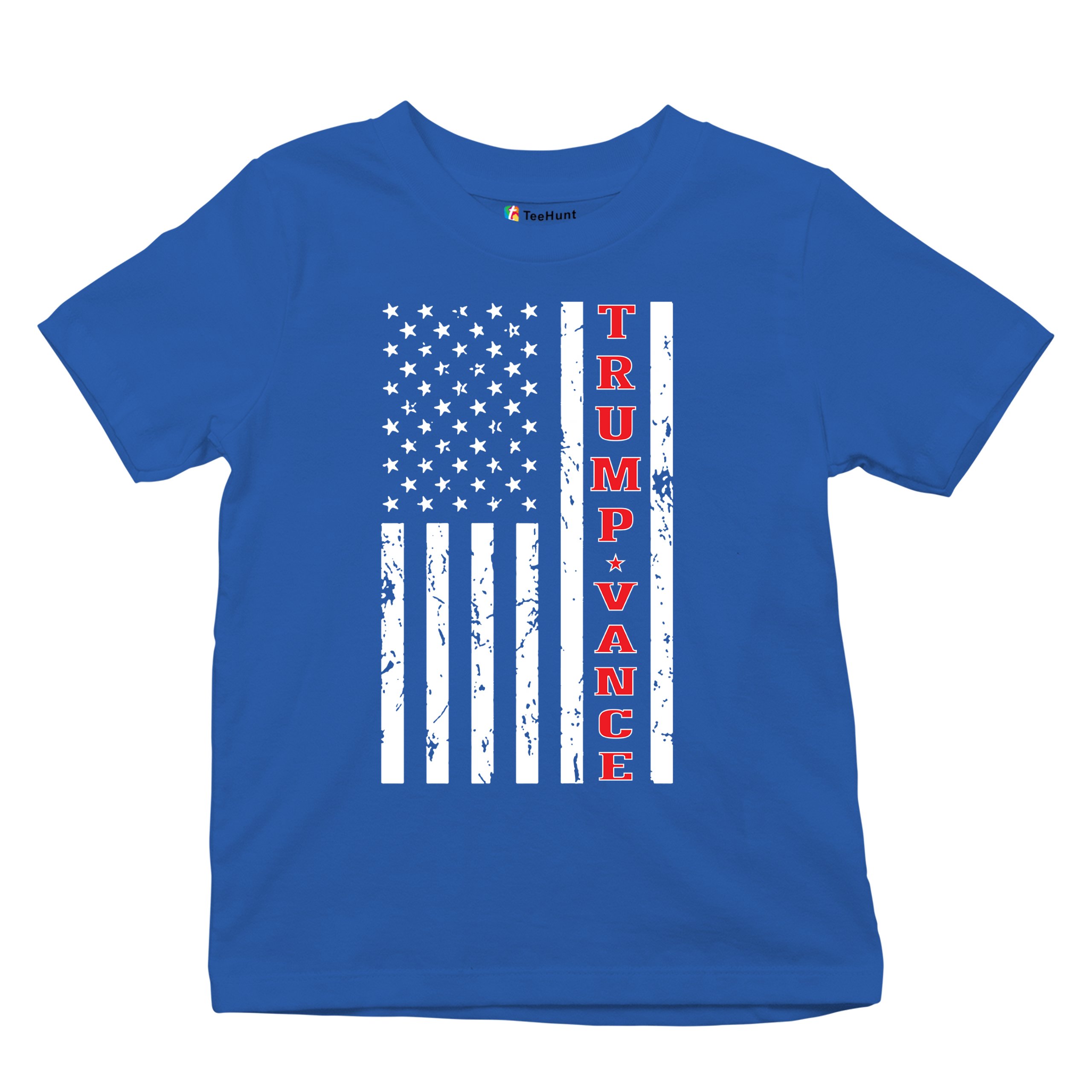 Trump JD Vance 2024 American Flag Youth T-shirt VP Patriotic Vote Red FJB Kids - Picture 34 of 43