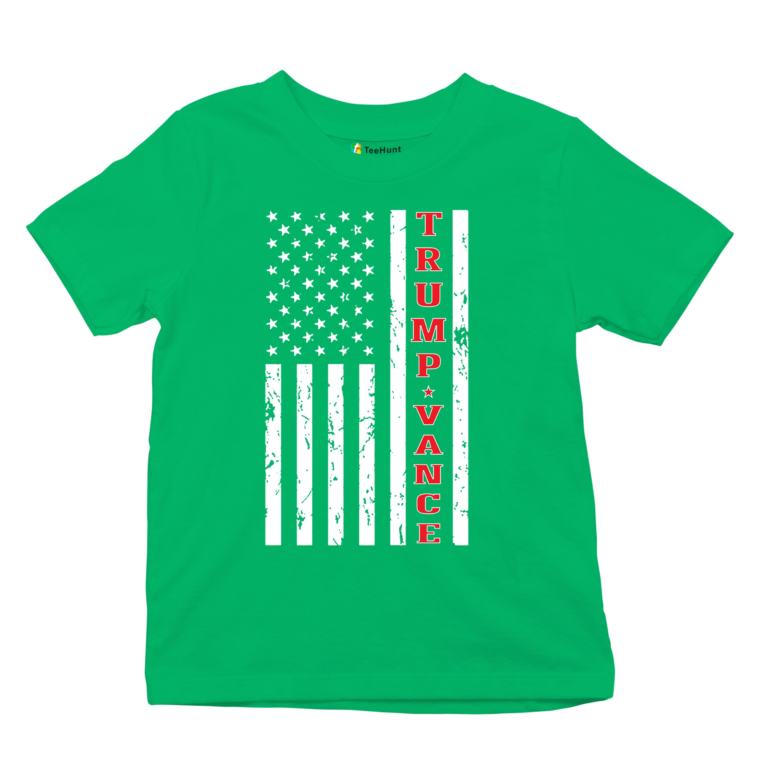 Trump JD Vance 2024 American Flag Youth T-shirt VP Patriotic Vote Red FJB Kids - Picture 27 of 43