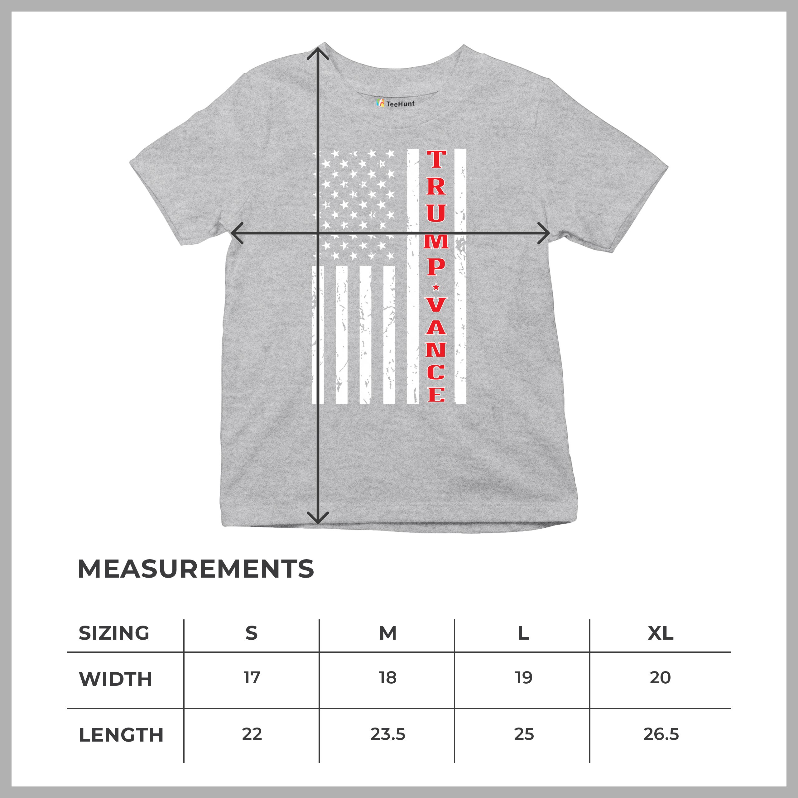 Trump JD Vance 2024 American Flag Youth T-shirt VP Patriotic Vote Red FJB Kids - Picture 22 of 43