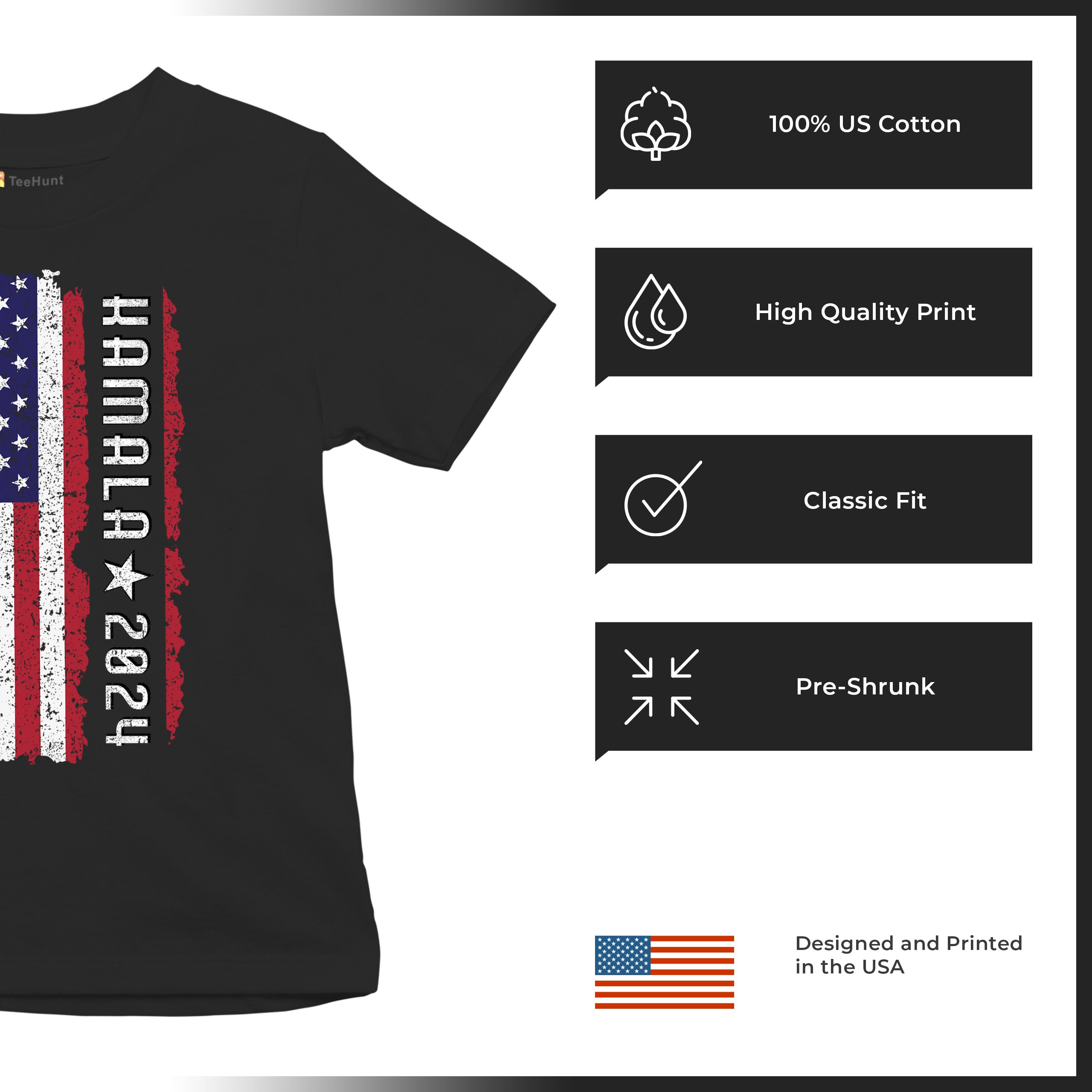 Kamala Harris 2024 American Flag Youth T-shirt I'm Speaking President 47 Kids - Picture 7 of 50