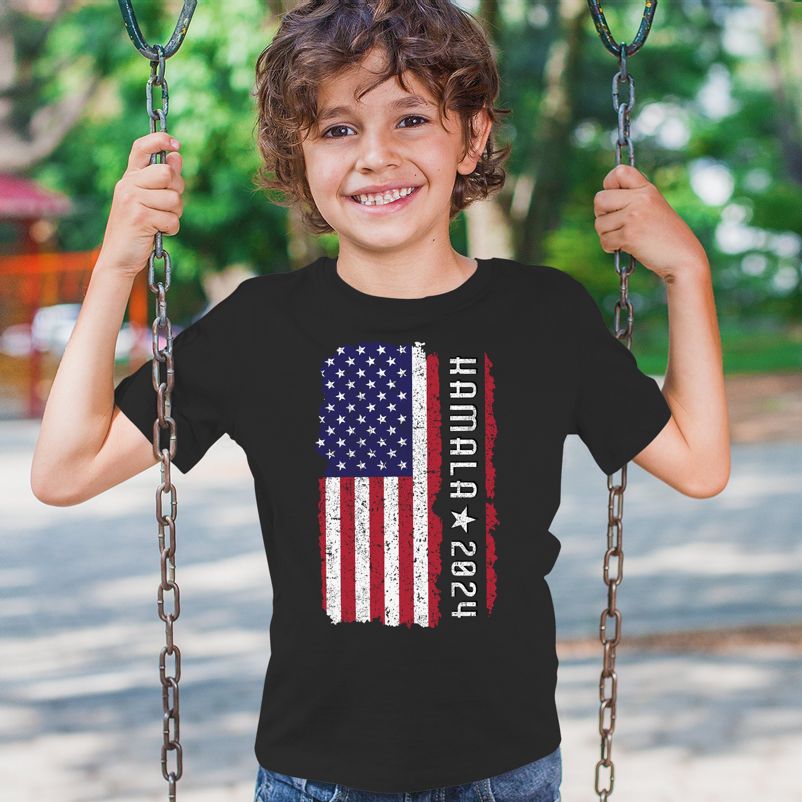 Kamala Harris 2024 American Flag Youth T-shirt I'm Speaking President 47 Kids - Picture 5 of 50