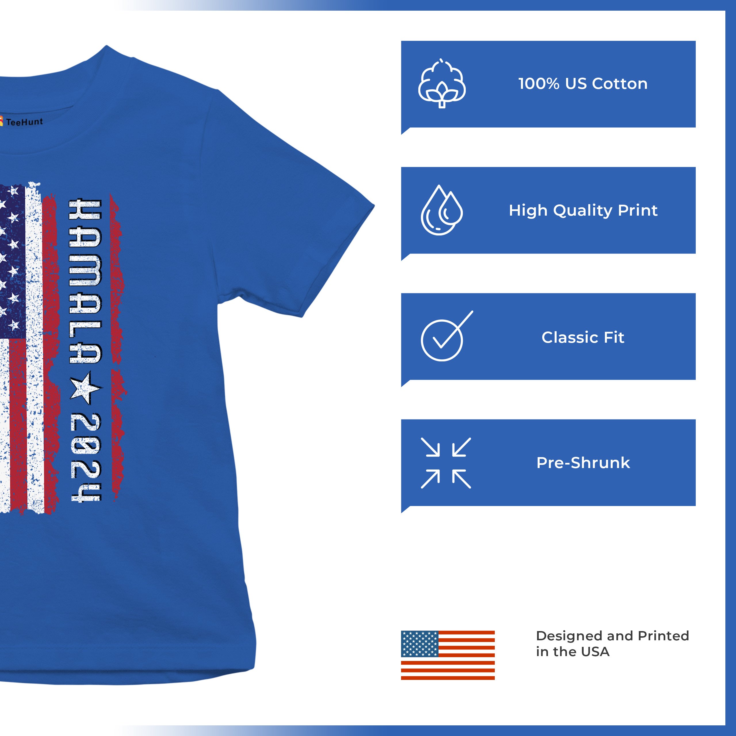 Kamala Harris 2024 American Flag Youth T-shirt I'm Speaking President 47 Kids - Picture 42 of 50