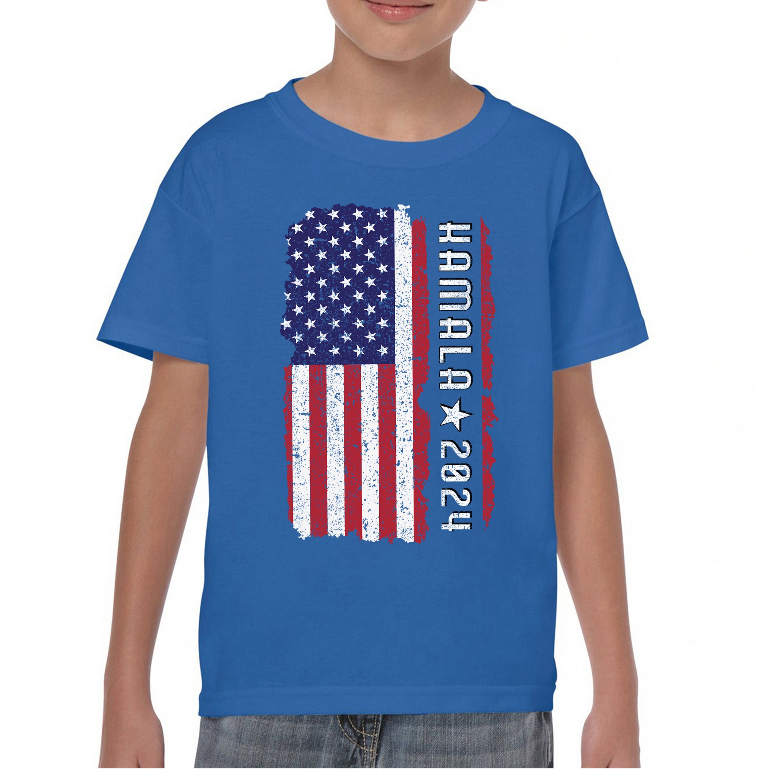 Kamala Harris 2024 American Flag Youth T-shirt I'm Speaking President 47 Kids - Picture 37 of 50