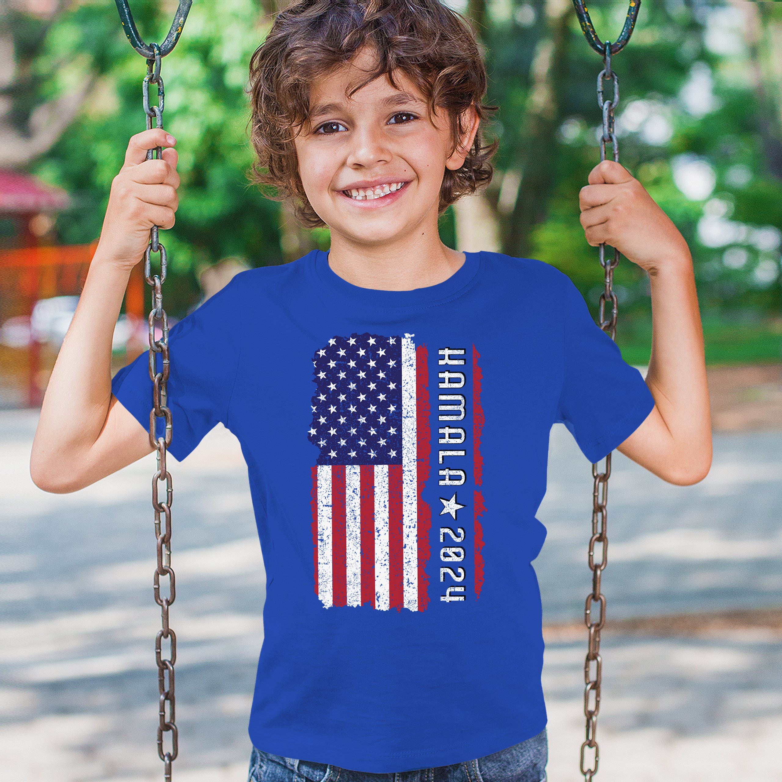 Kamala Harris 2024 American Flag Youth T-shirt I'm Speaking President 47 Kids - Picture 40 of 50