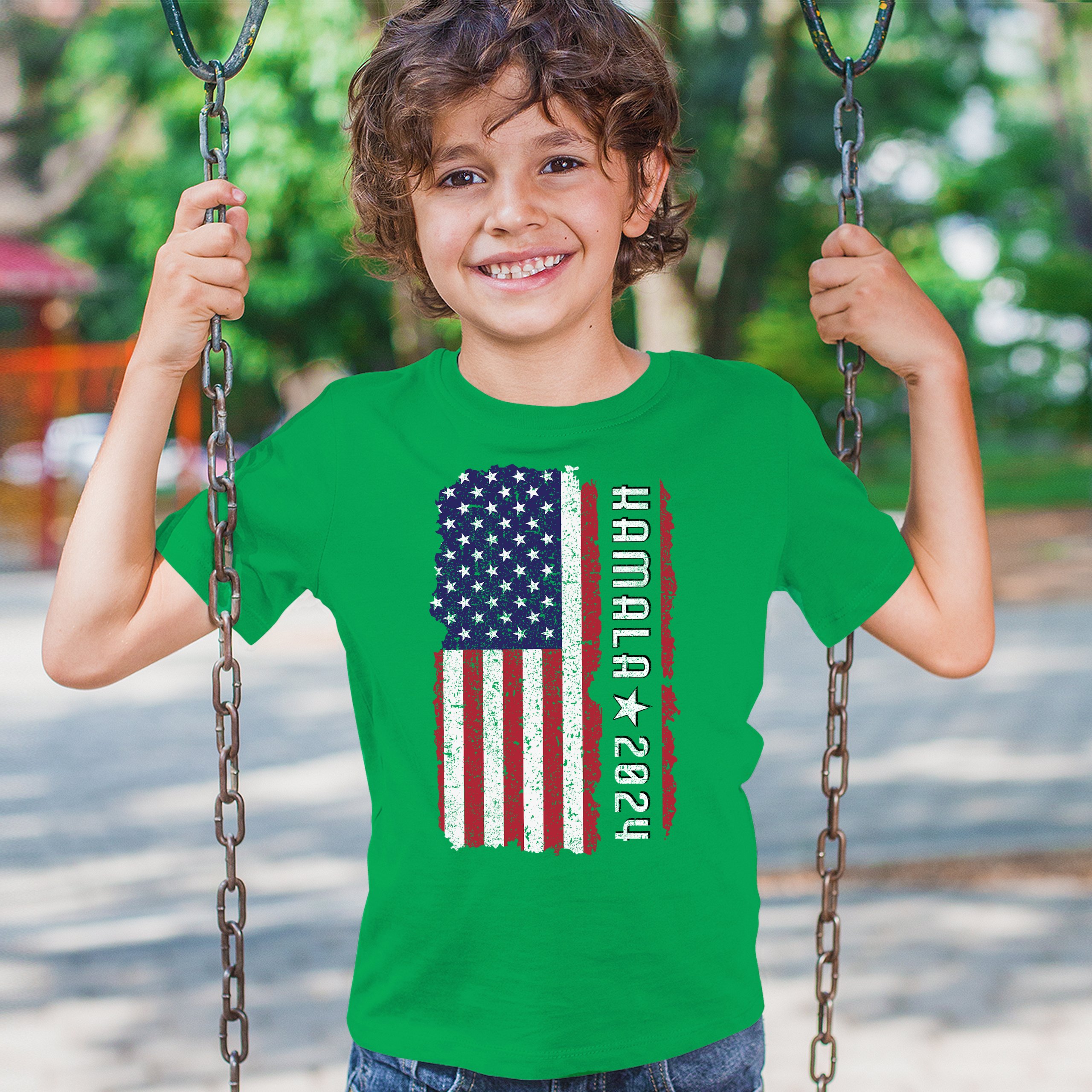 Kamala Harris 2024 American Flag Youth T-shirt I'm Speaking President 47 Kids - Picture 33 of 50