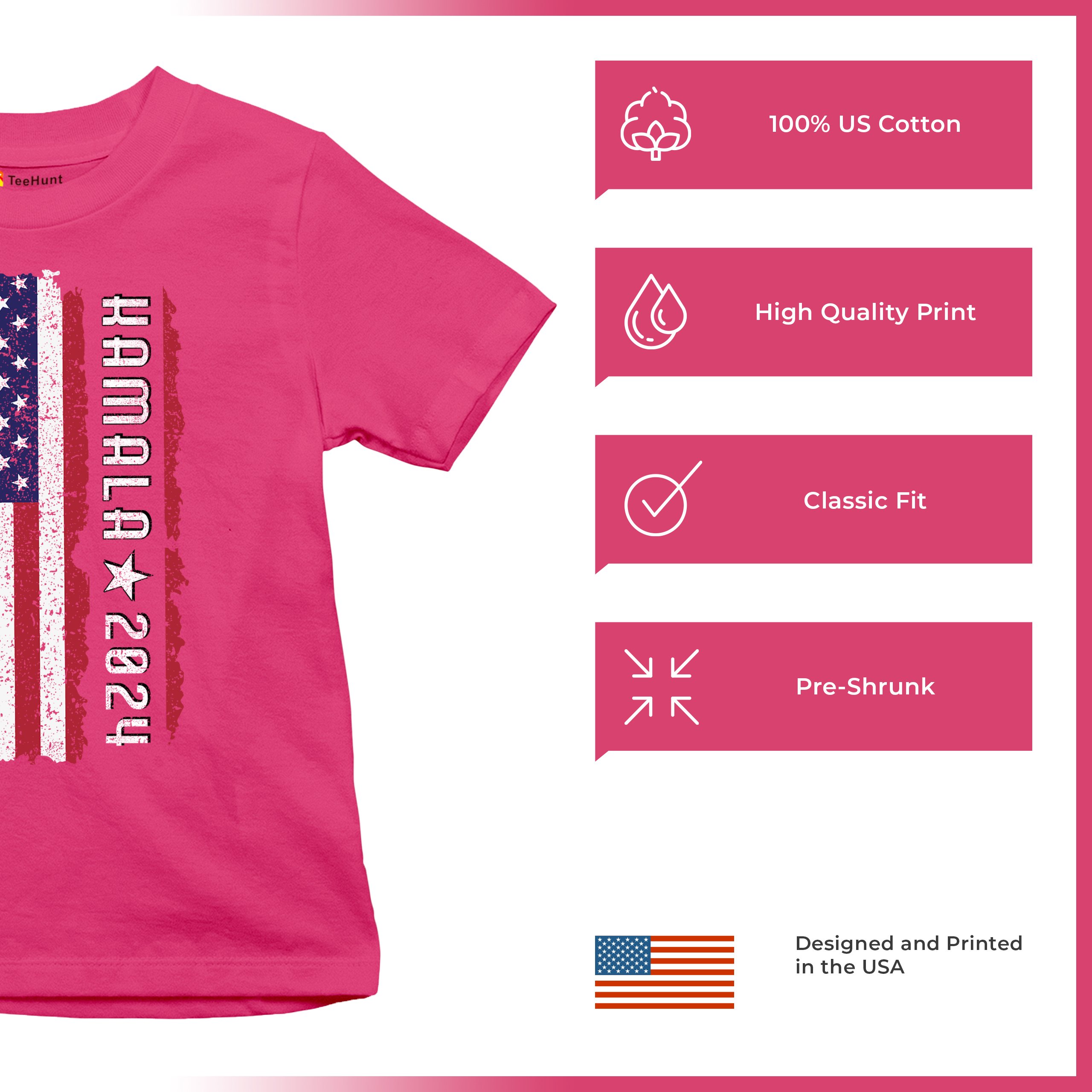 Kamala Harris 2024 American Flag Youth T-shirt I'm Speaking President 47 Kids - Picture 49 of 50
