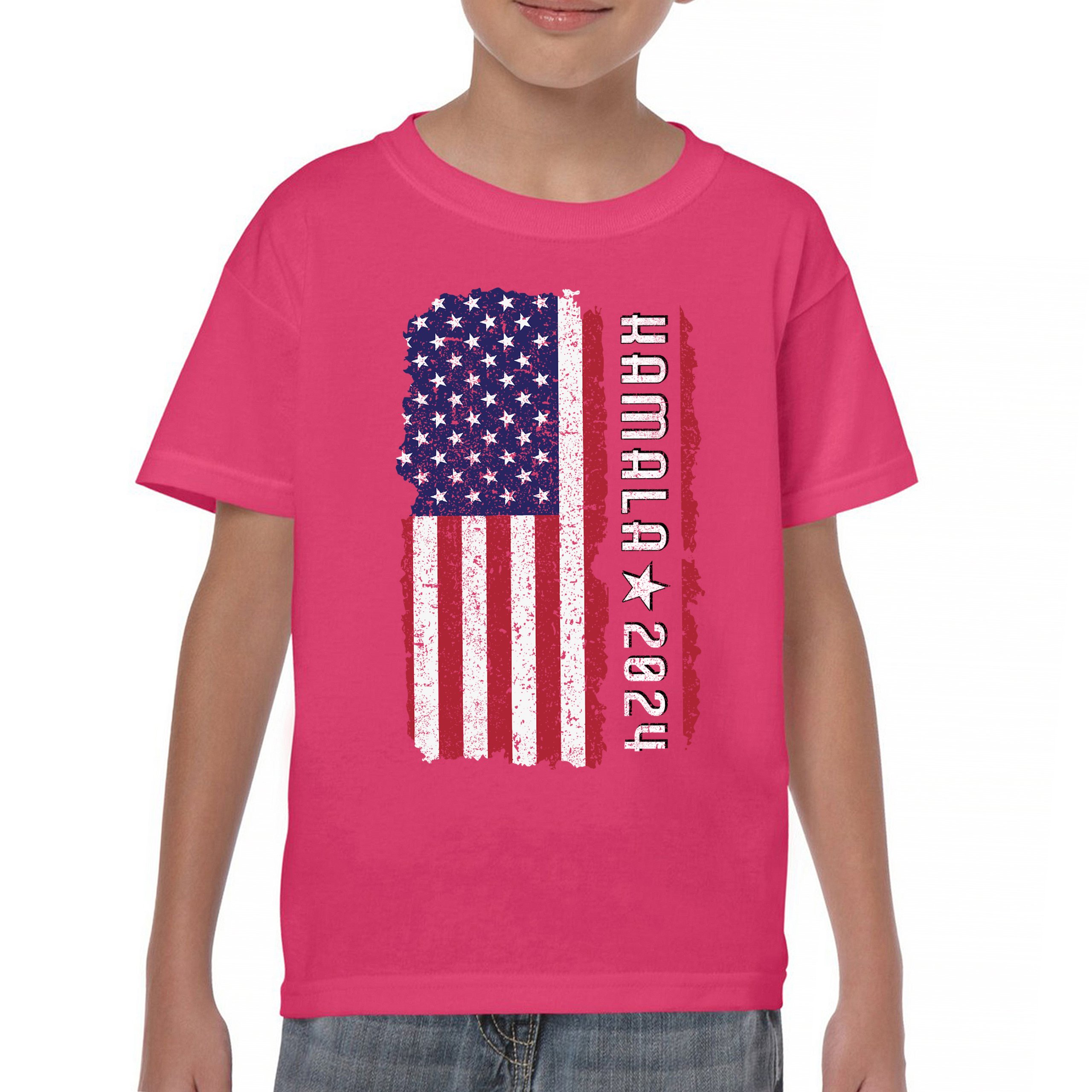 Kamala Harris 2024 American Flag Youth T-shirt I'm Speaking President 47 Kids - Picture 44 of 50