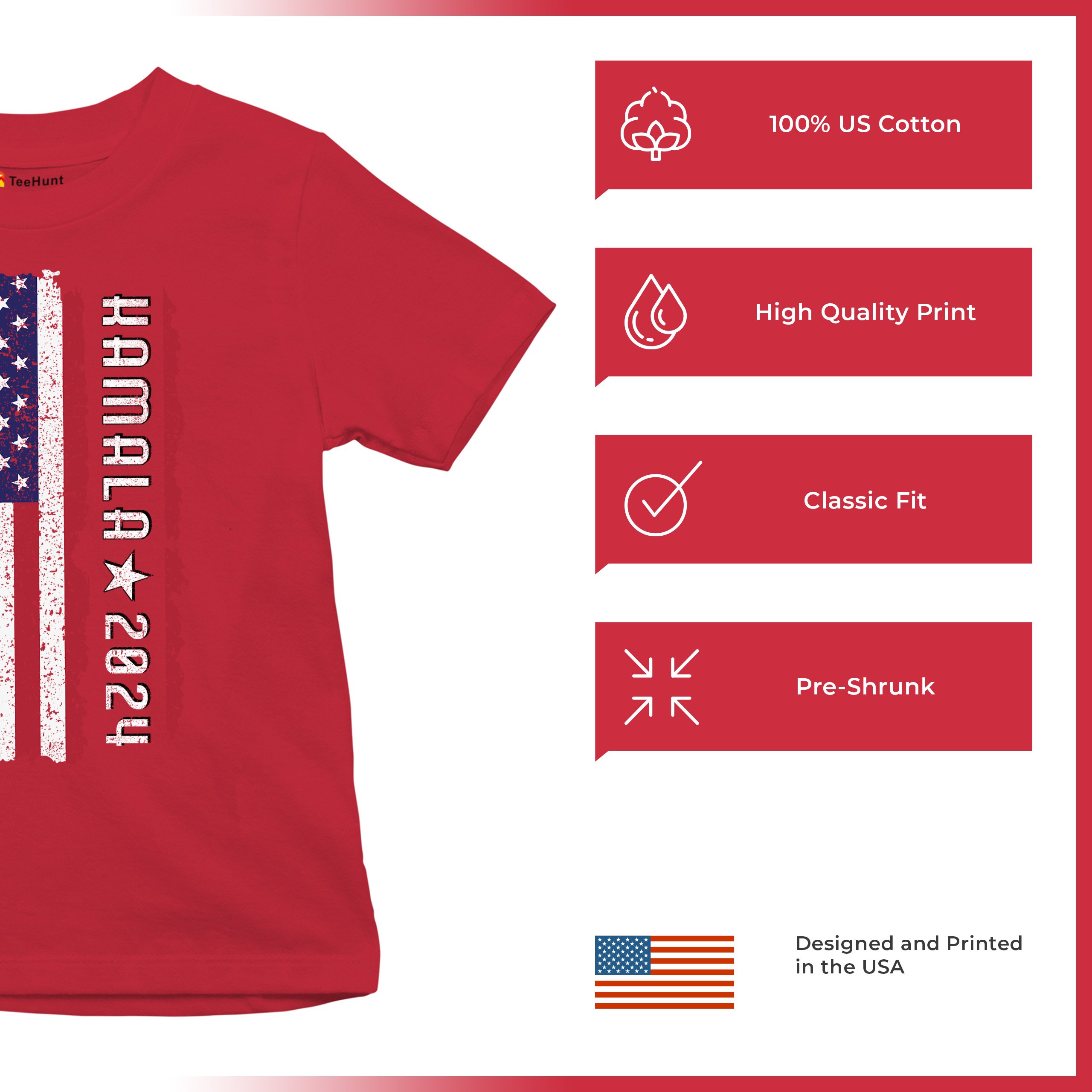 Kamala Harris 2024 American Flag Youth T-shirt I'm Speaking President 47 Kids - Picture 21 of 50