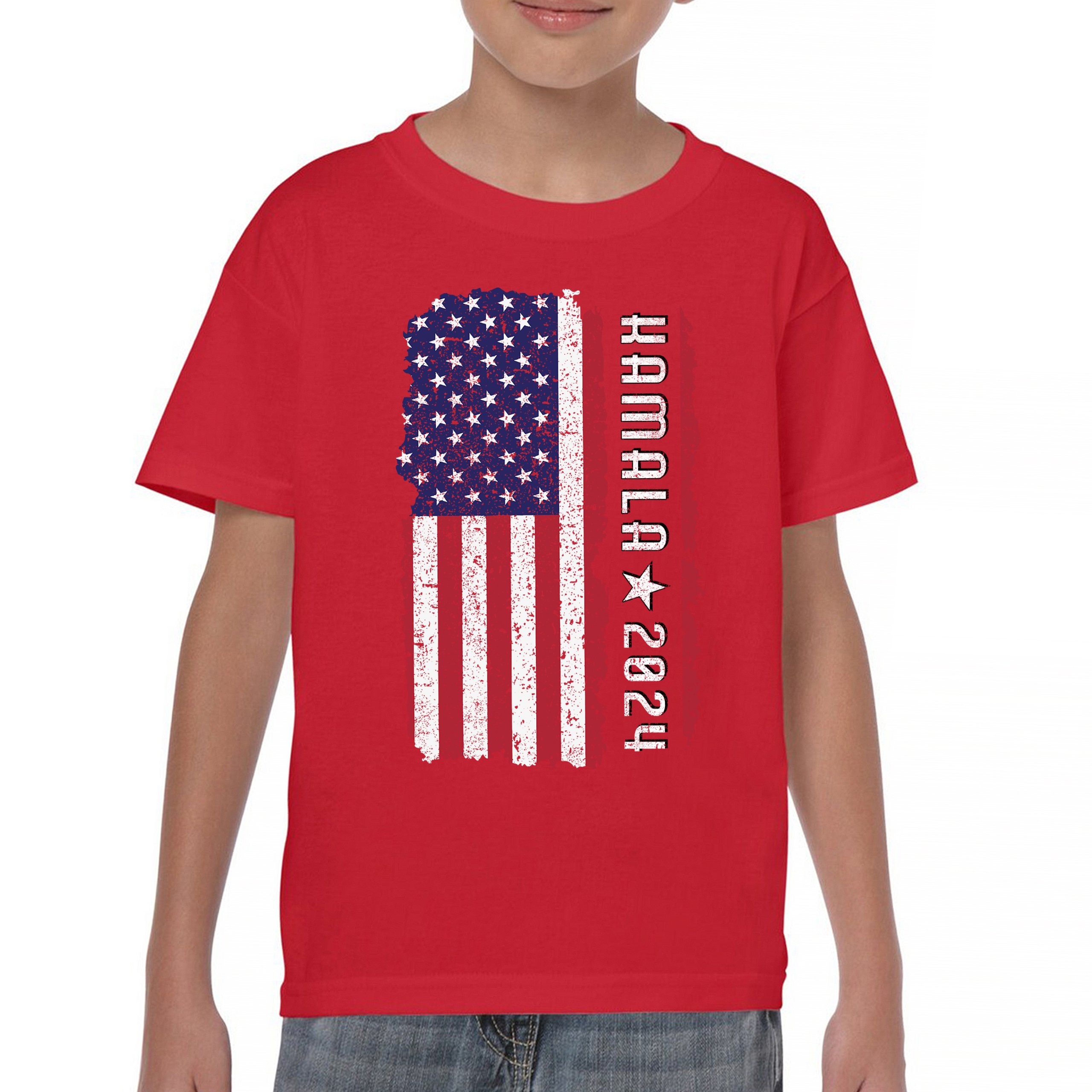 Kamala Harris 2024 American Flag Youth T-shirt I'm Speaking President 47 Kids - Picture 16 of 50