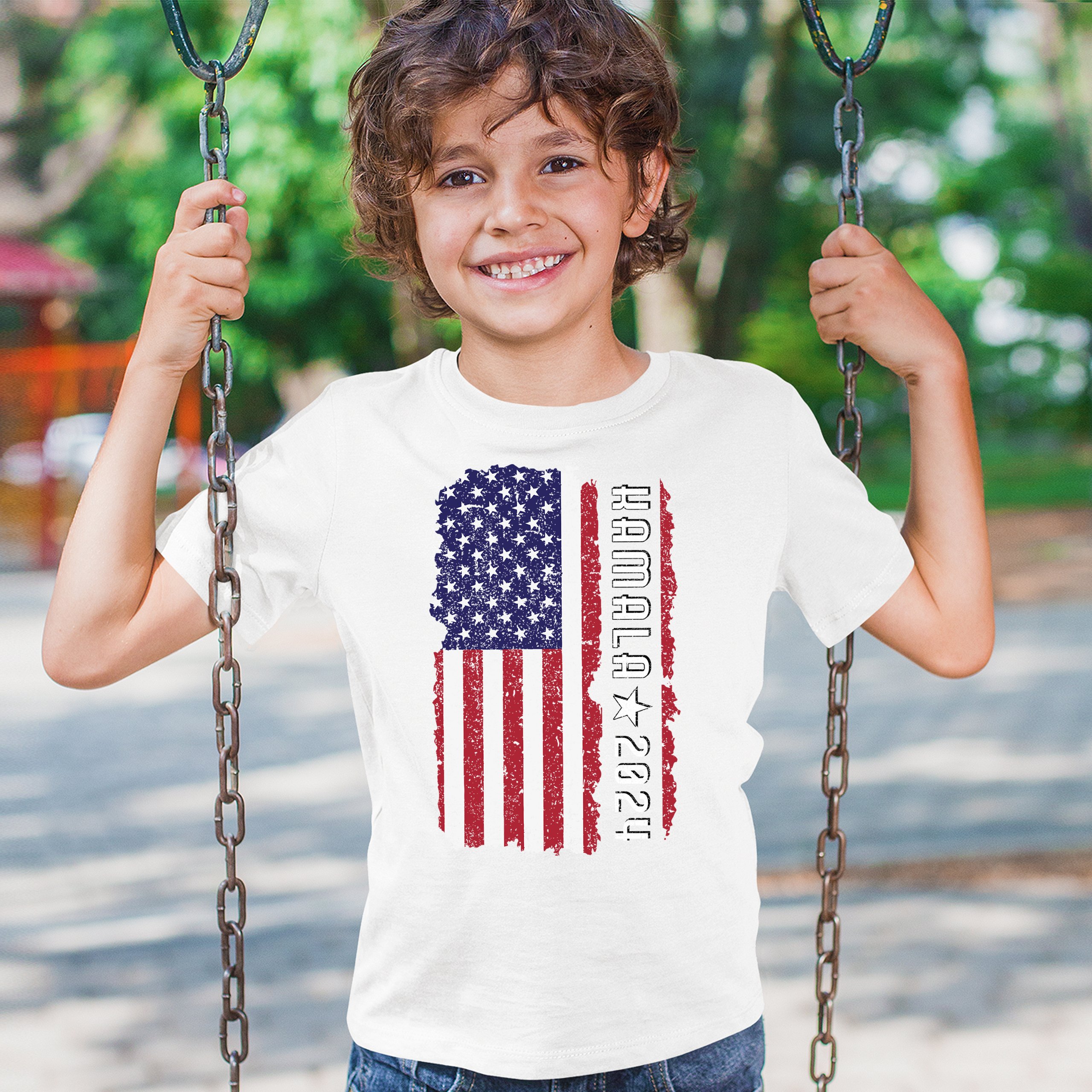 Kamala Harris 2024 American Flag Youth T-shirt I'm Speaking President 47 Kids - Picture 26 of 50