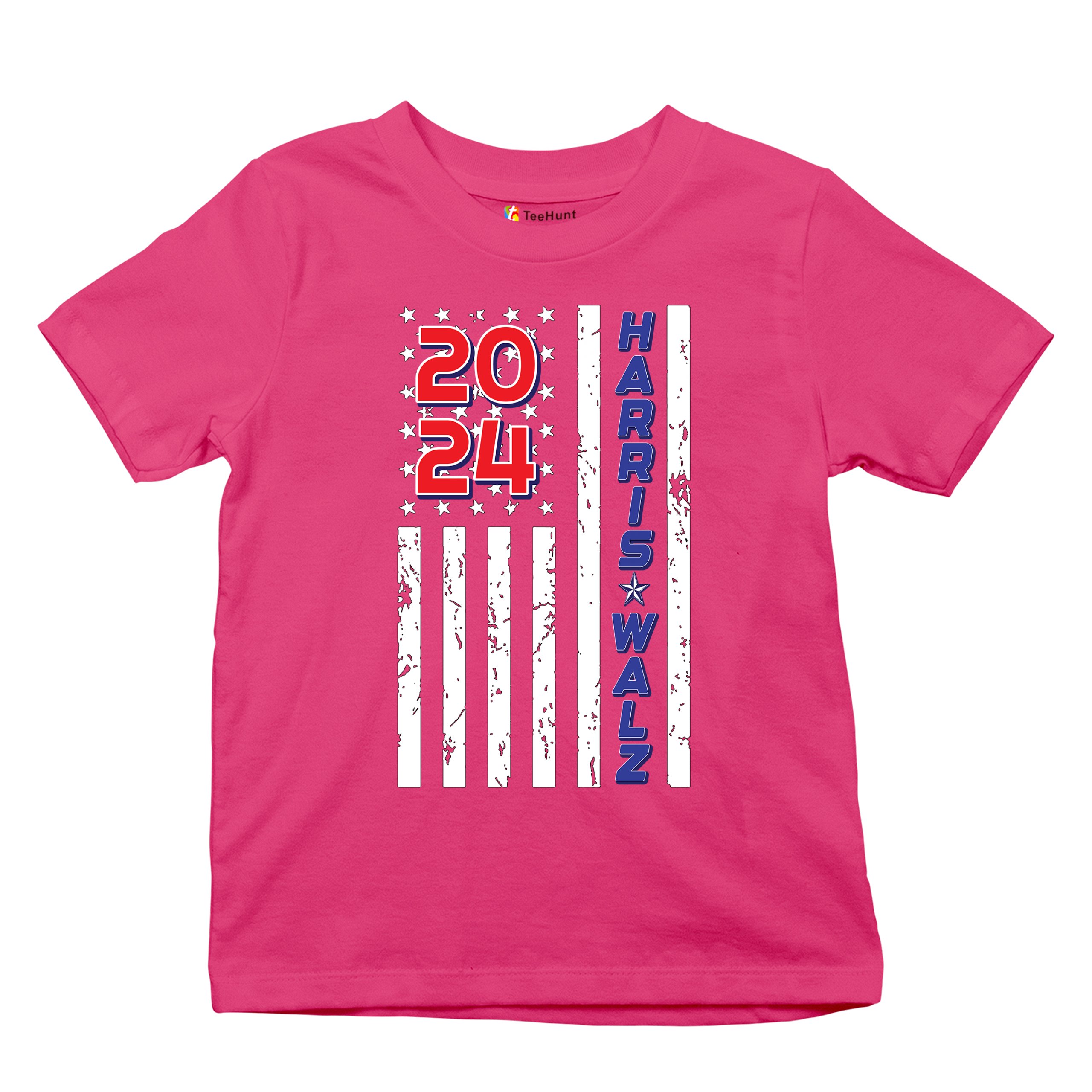 Harris Walz 2024 Flag Youth T-shirt Kamala President 47 I'm Speaking USA Kids - Picture 48 of 50