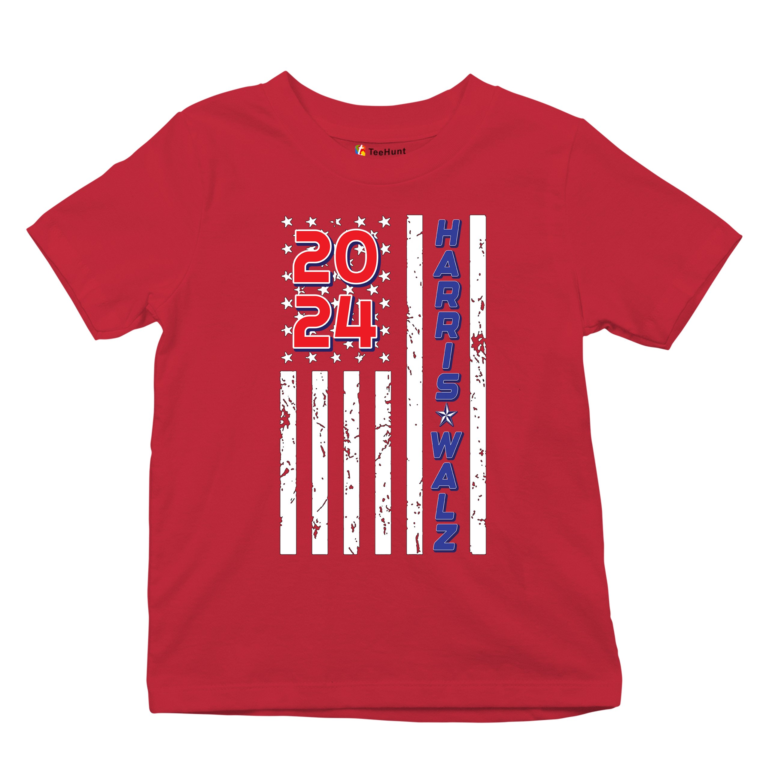 Harris Walz 2024 Flag Youth T-shirt Kamala President 47 I'm Speaking USA Kids - Picture 20 of 50