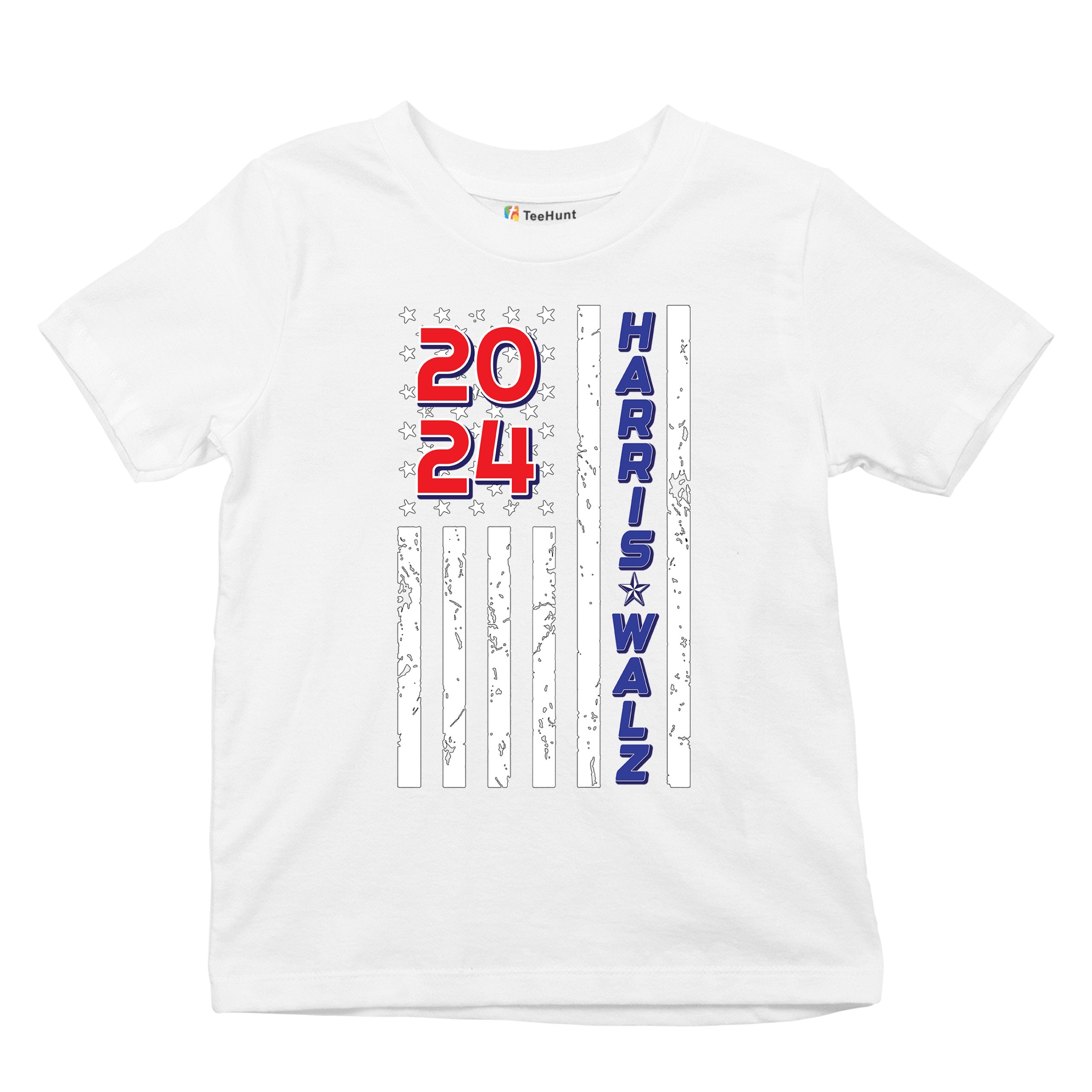 Harris Walz 2024 Flag Youth T-shirt Kamala President 47 I'm Speaking USA Kids - Picture 27 of 50