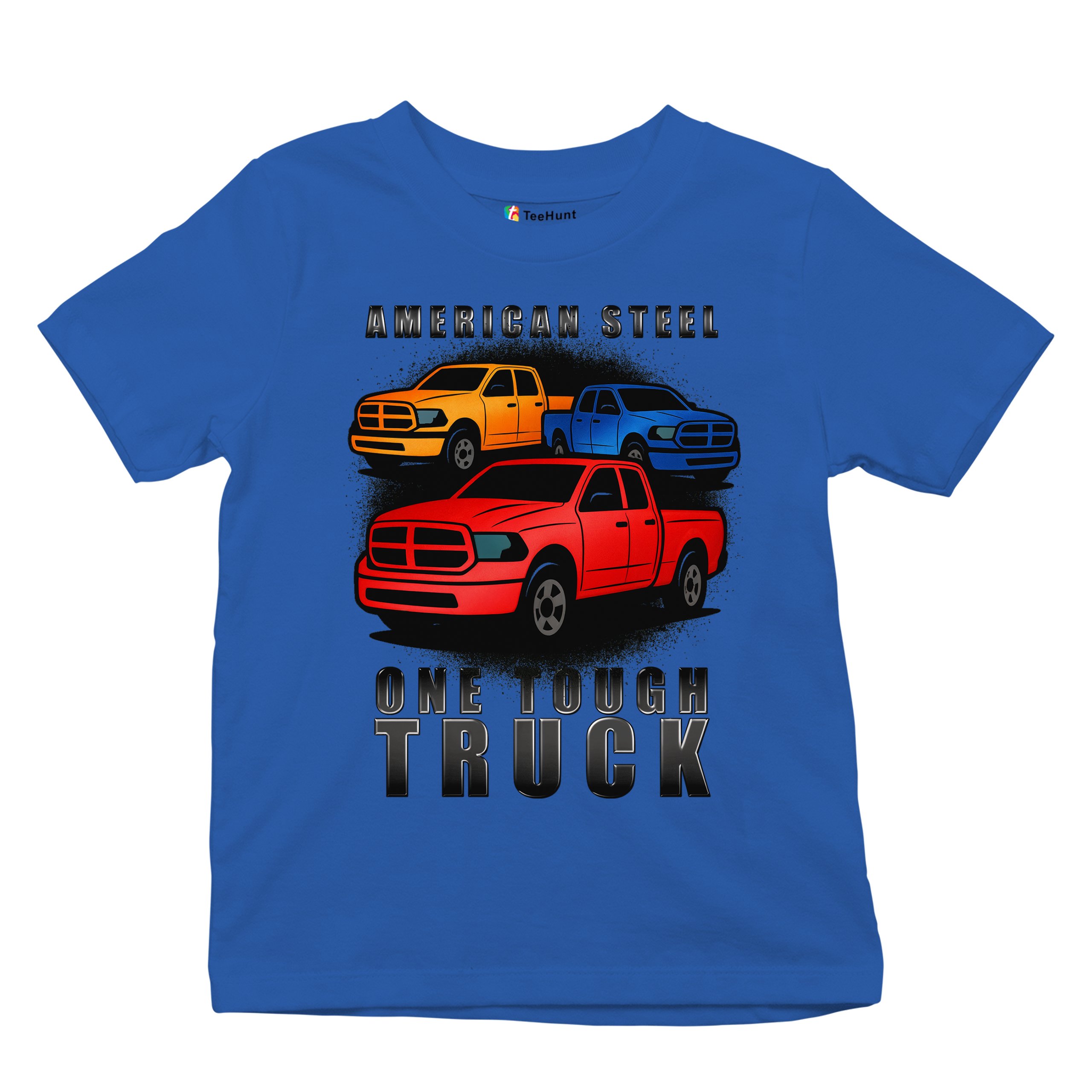American Steel Tough Truck Youth T-shirt Offroad Pickup 4x4 USA Rugged Kids - Picture 41 of 50