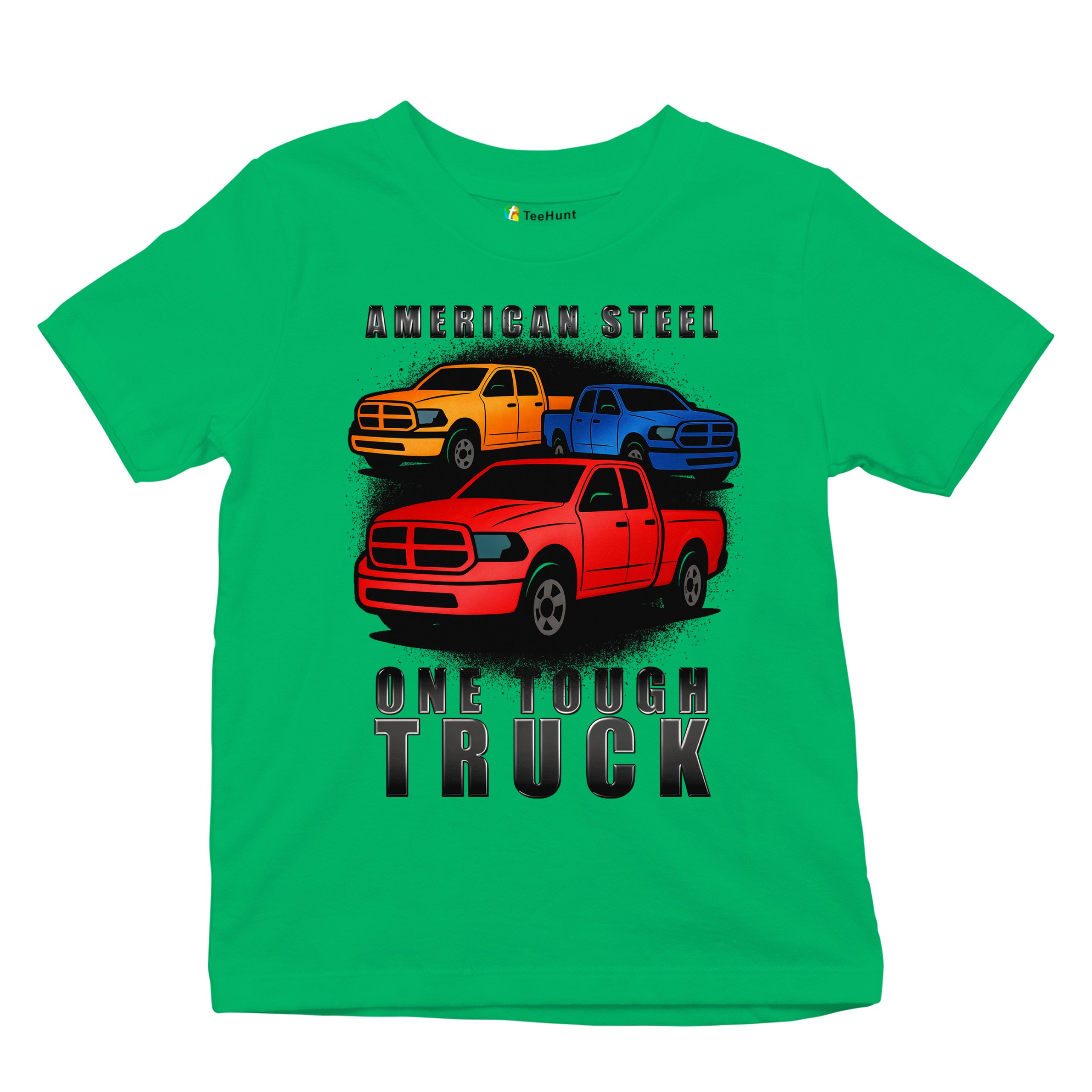 American Steel Tough Truck Youth T-shirt Offroad Pickup 4x4 USA Rugged Kids - Picture 34 of 50