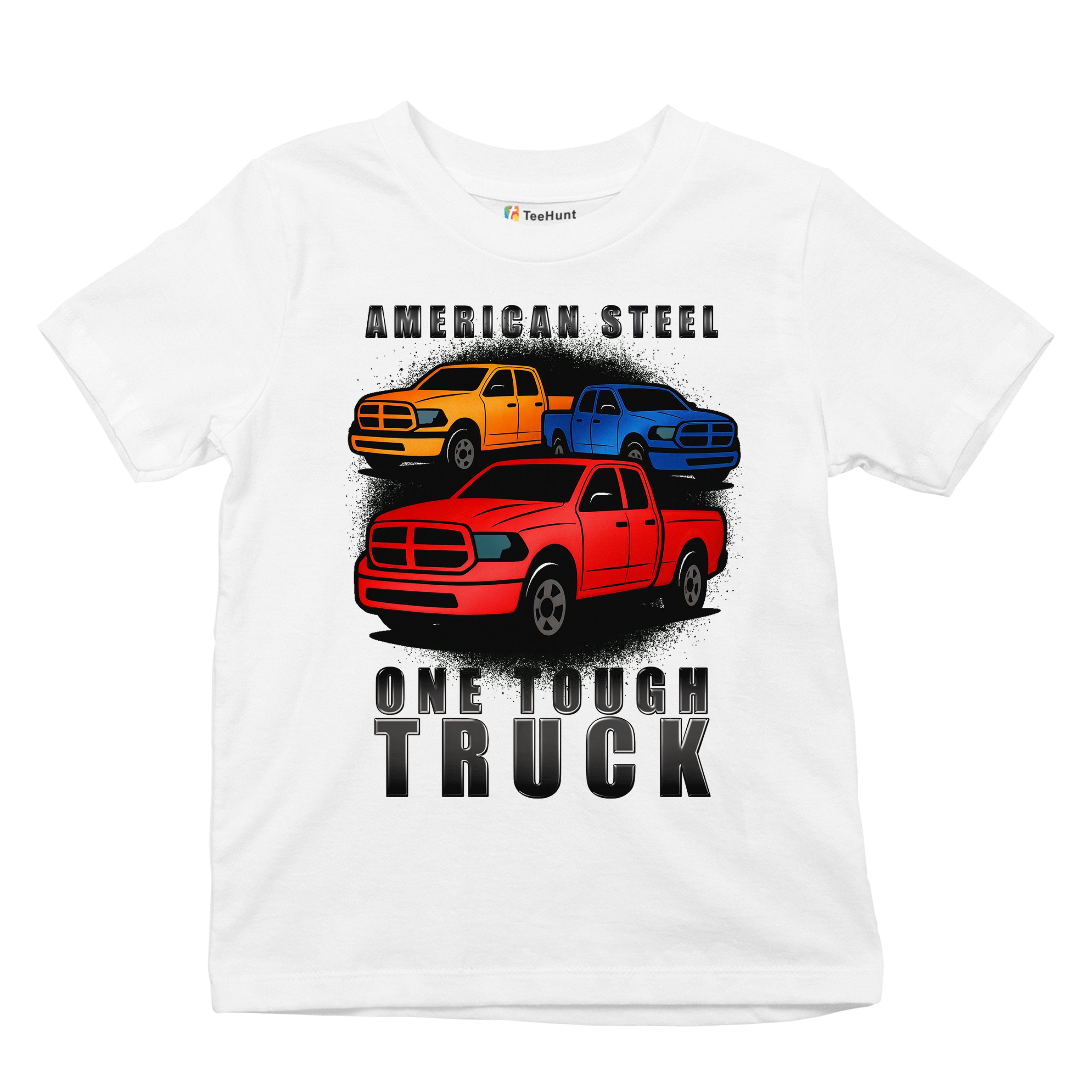 American Steel Tough Truck Youth T-shirt Offroad Pickup 4x4 USA Rugged Kids - Picture 27 of 50