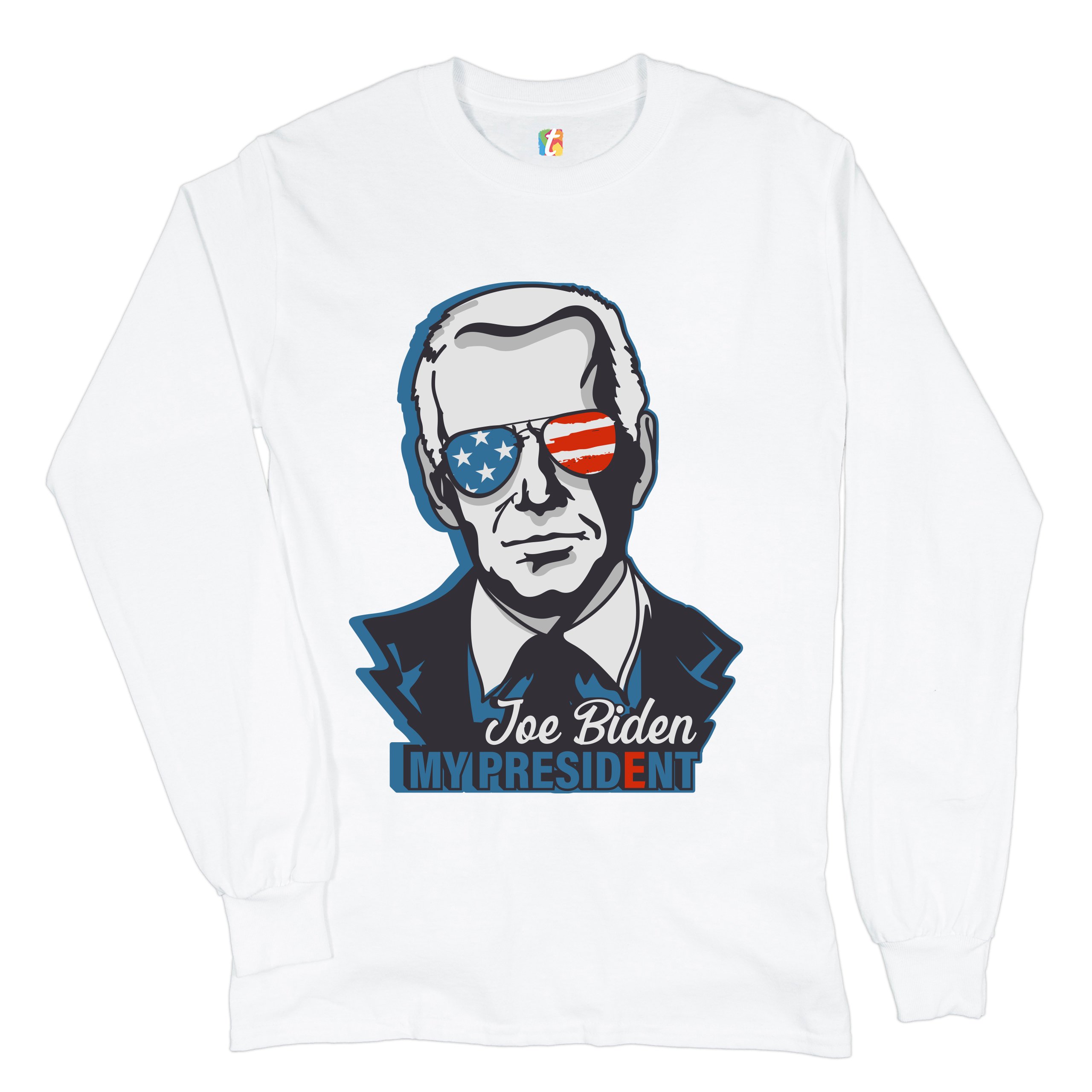 Joe Biden My President Long Sleeve T-shirt Democrat Liberal Stars and Stripes