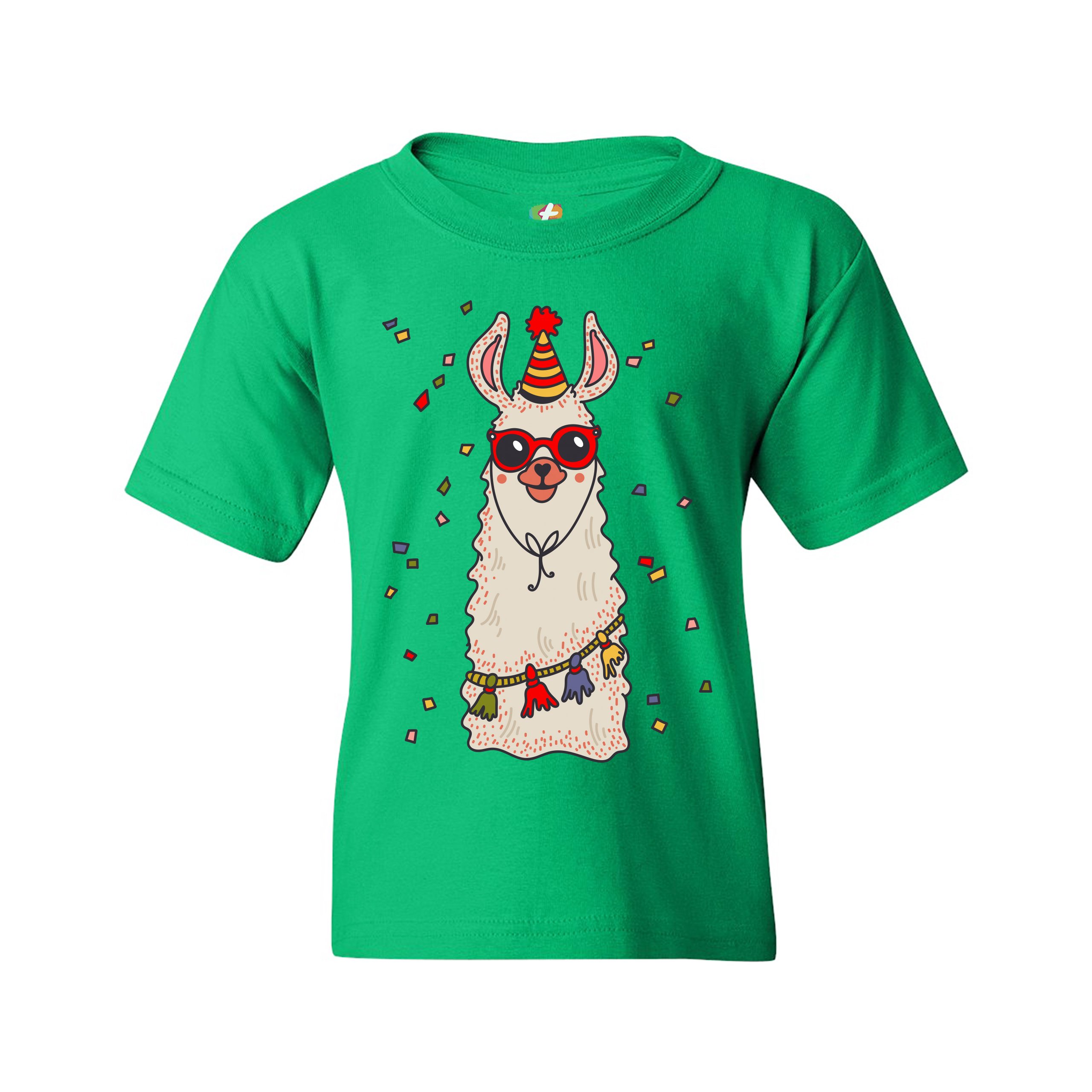 Christmas Llama Youth T-shirt Merry and Bright Let It Snow Funny Xmas Kids - Picture 3 of 29