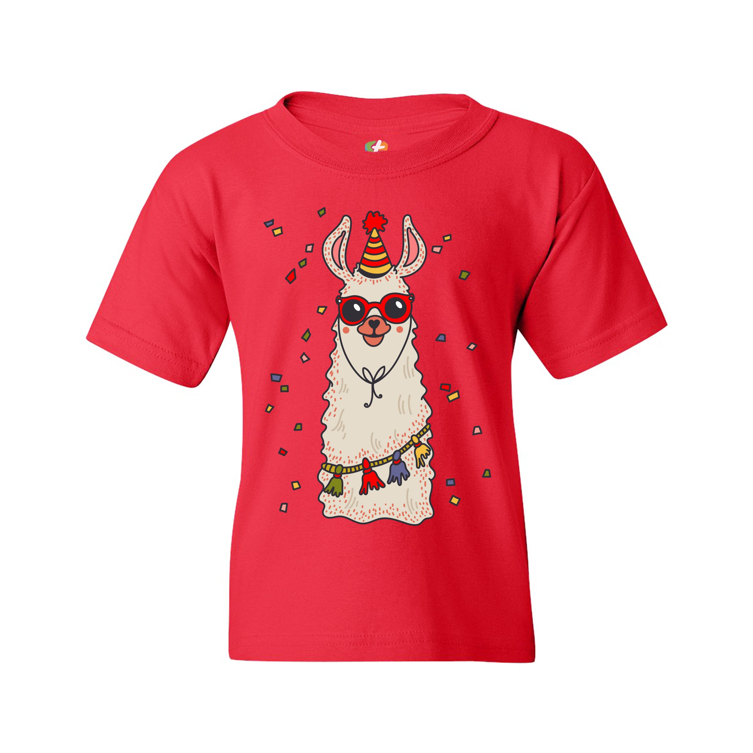Christmas Llama Youth T-shirt Merry and Bright Let It Snow Funny Xmas Kids - Picture 15 of 29