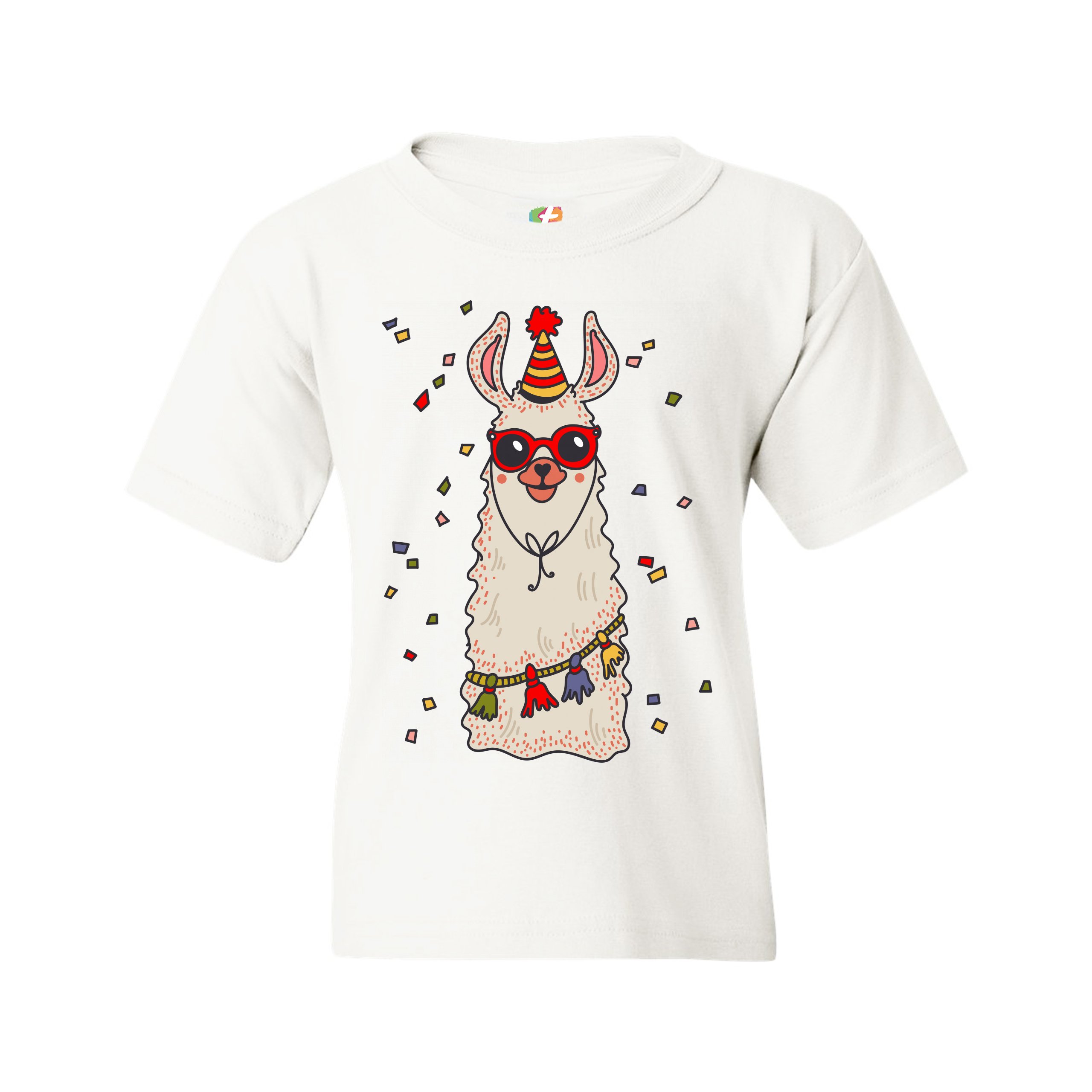 Christmas Llama Youth T-shirt Merry and Bright Let It Snow Funny Xmas Kids - Picture 19 of 29