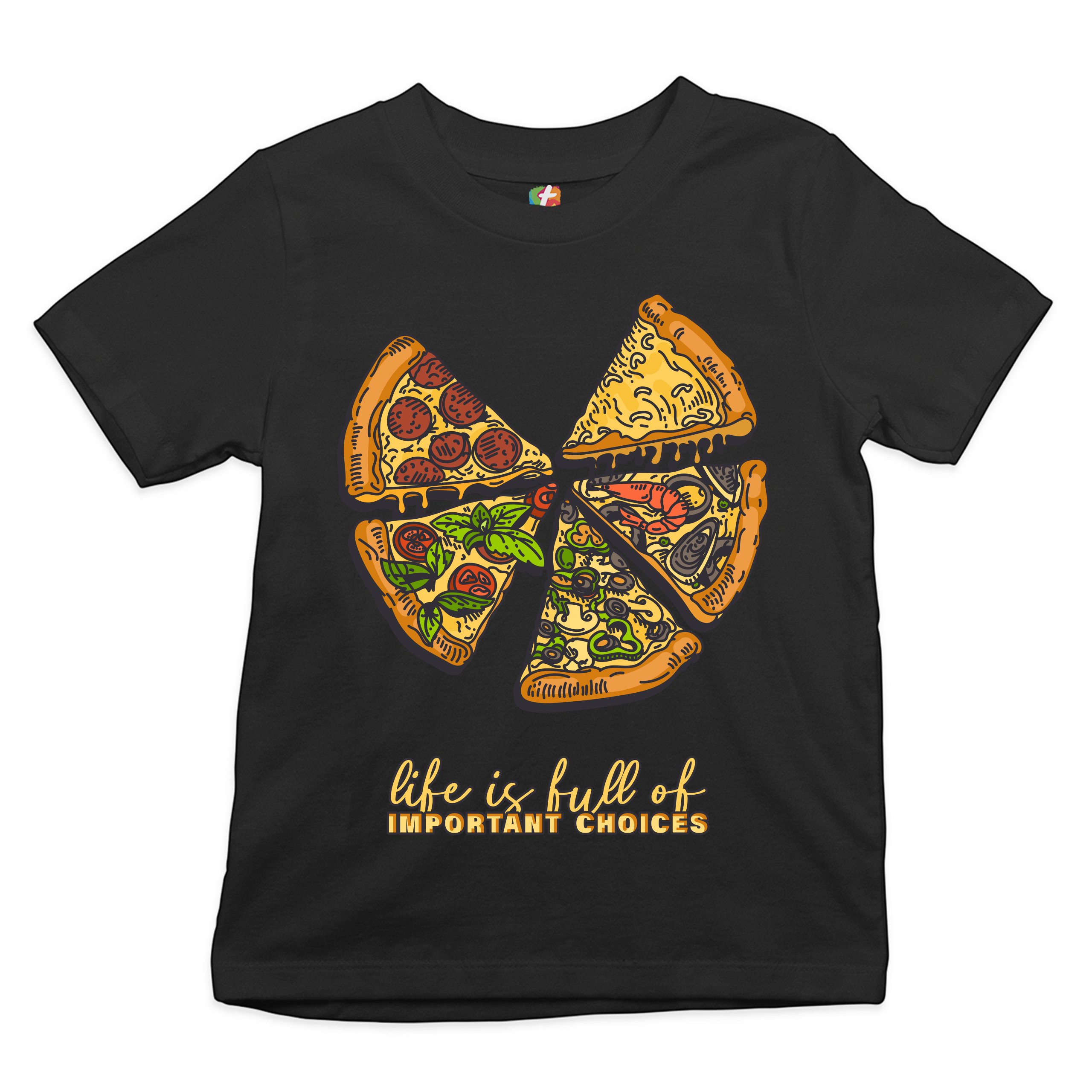 Life Is Full of Important Choices Youth T-shirt Funny Pepperoni Pizza Kids - Picture 2 of 29