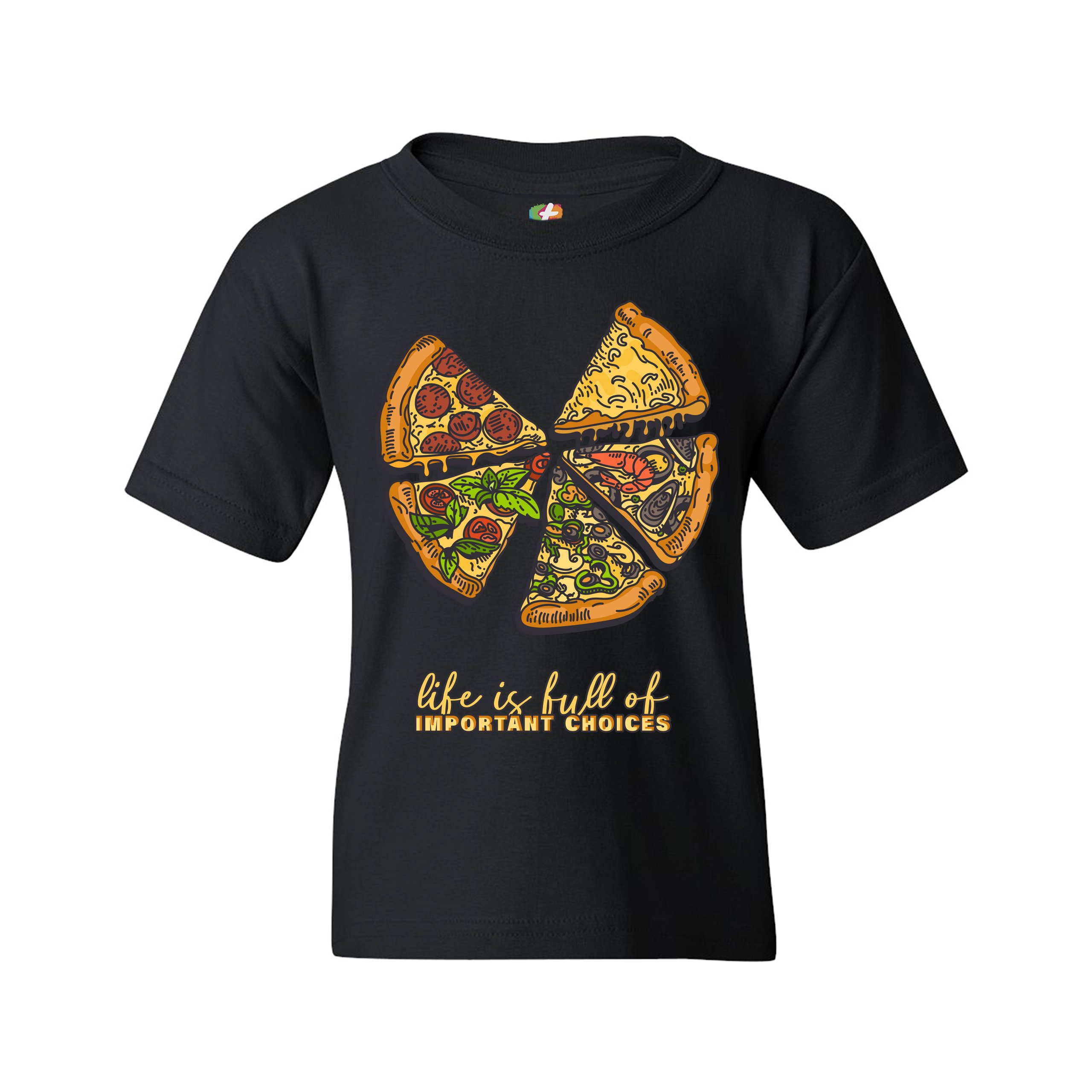 Life Is Full of Important Choices Youth T-shirt Funny Pepperoni Pizza Kids - Picture 3 of 29