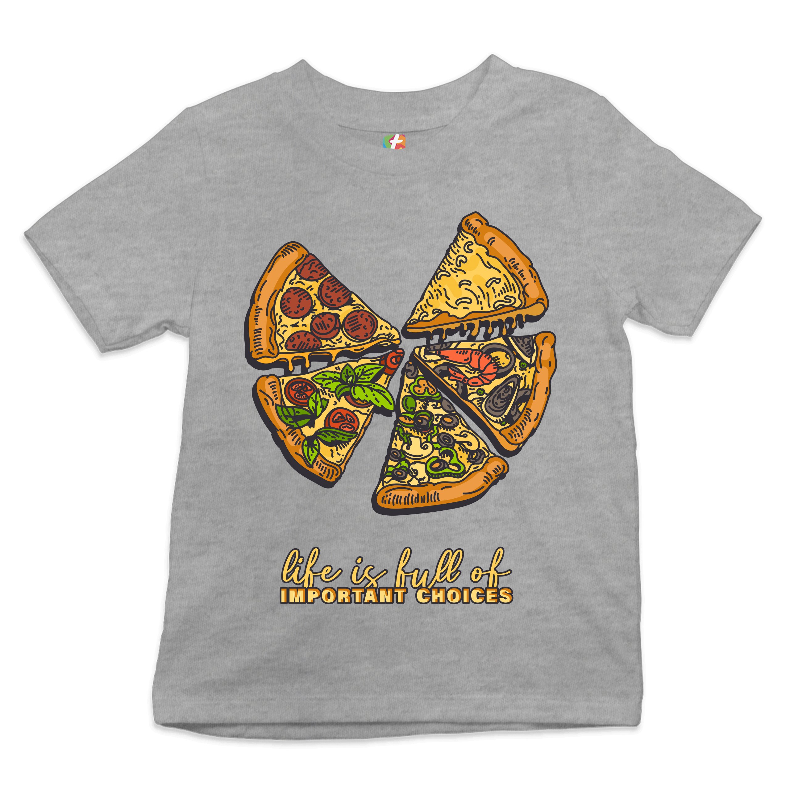 Life Is Full of Important Choices Youth T-shirt Funny Pepperoni Pizza Kids - Picture 6 of 29