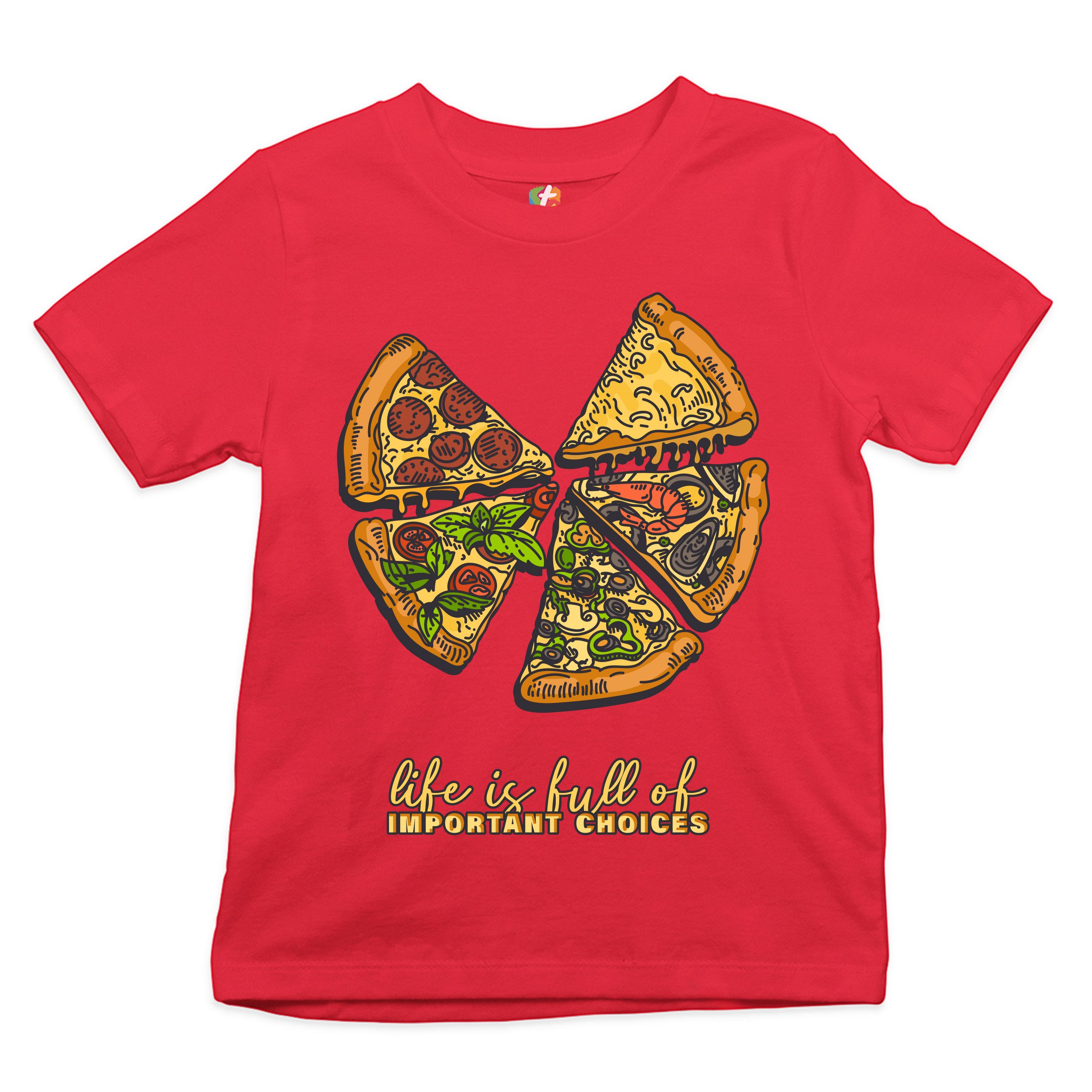 Life Is Full of Important Choices Youth T-shirt Funny Pepperoni Pizza Kids - Picture 10 of 29