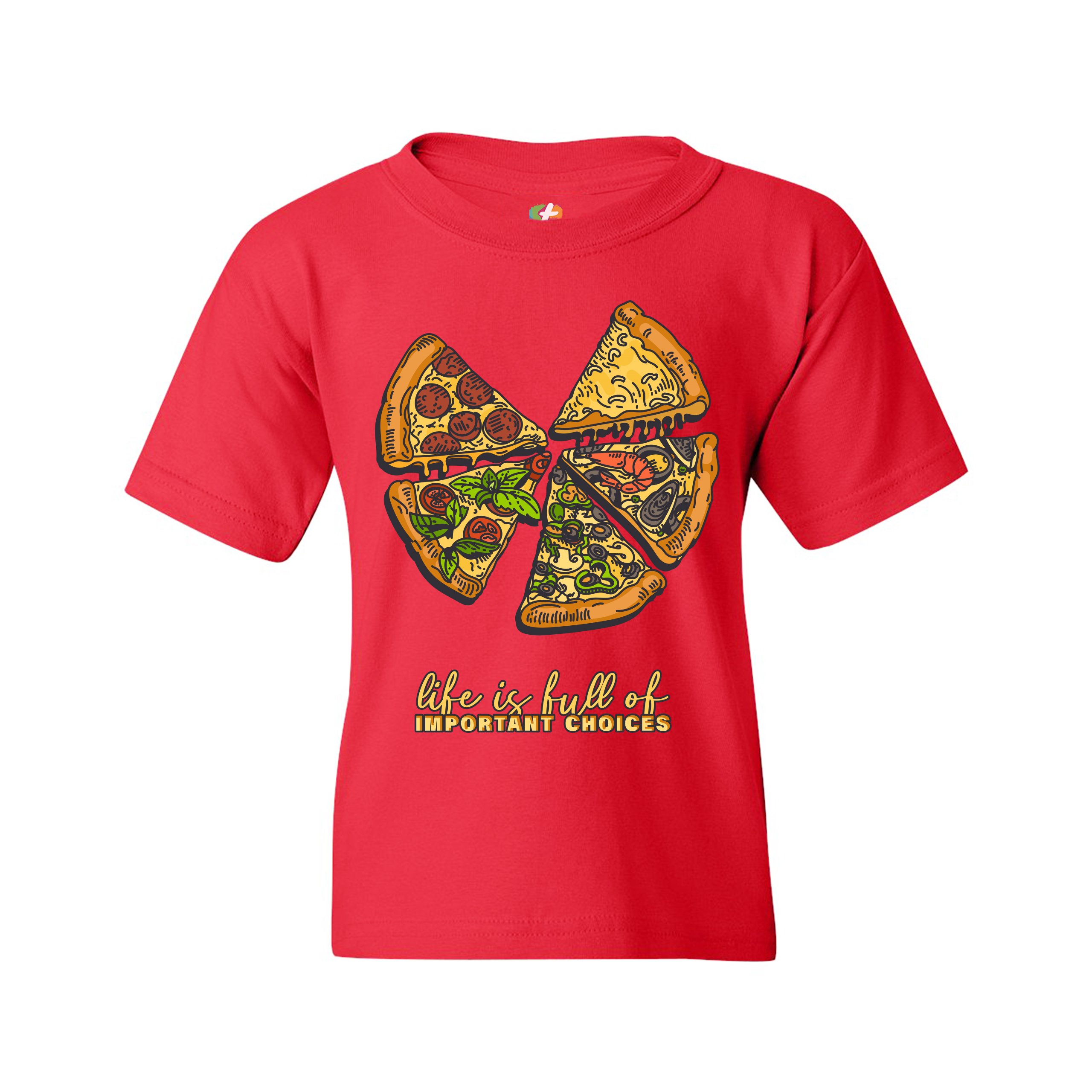 Life Is Full of Important Choices Youth T-shirt Funny Pepperoni Pizza Kids - Picture 11 of 29