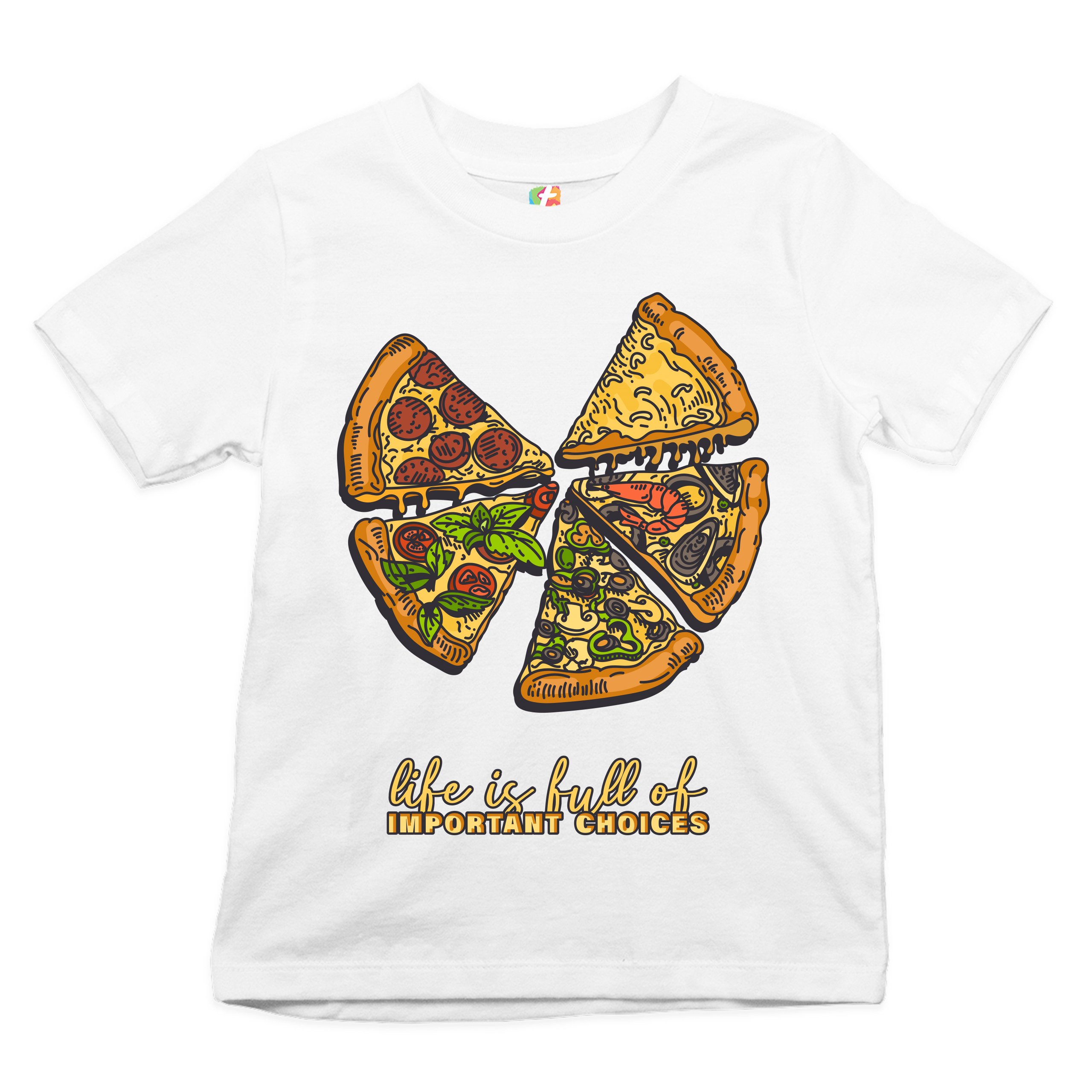 Life Is Full of Important Choices Youth T-shirt Funny Pepperoni Pizza Kids - Picture 14 of 29