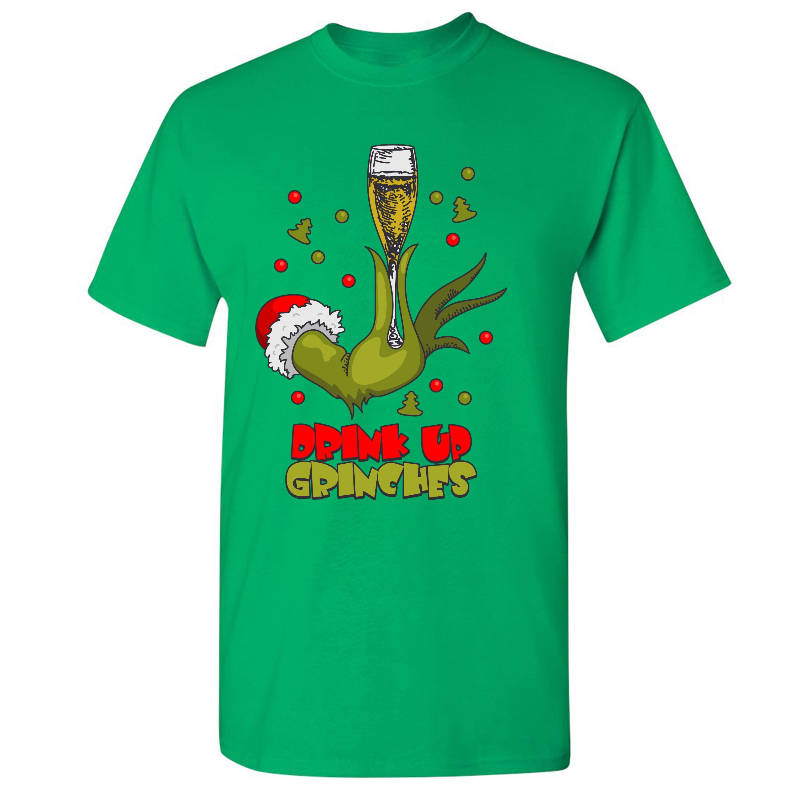 Drink Up Grinches Tshirt Funny Christmas Drinking Men's