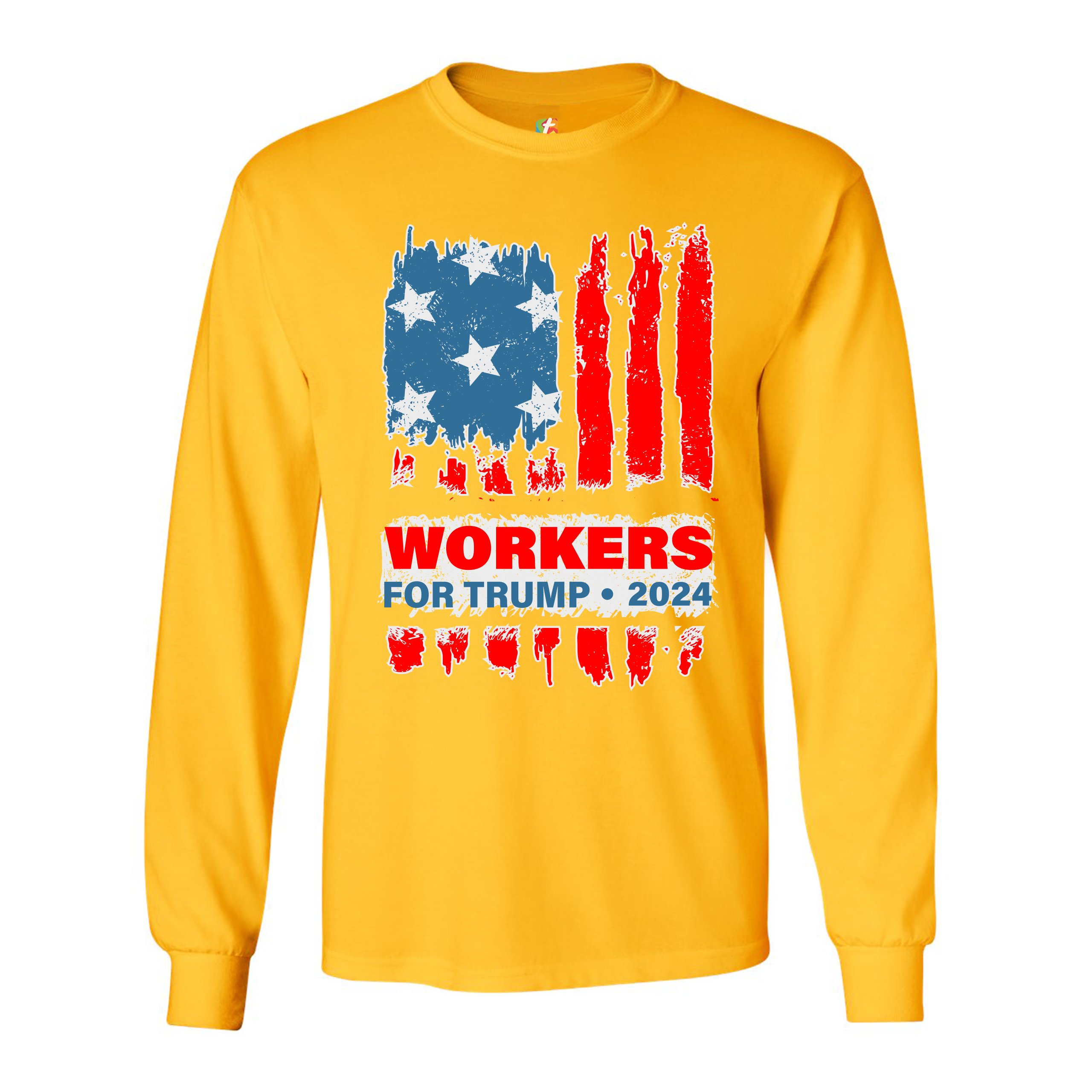Workers for Trump 2024 Long Sleeve Tshirt Conservative Vote Red Donald
