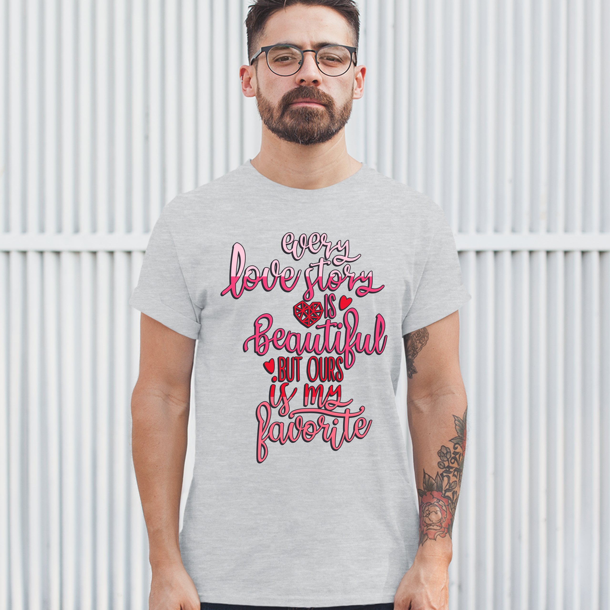 Every Love Story Is Beautiful T-shirt Valentine's Day True Love Men's ...