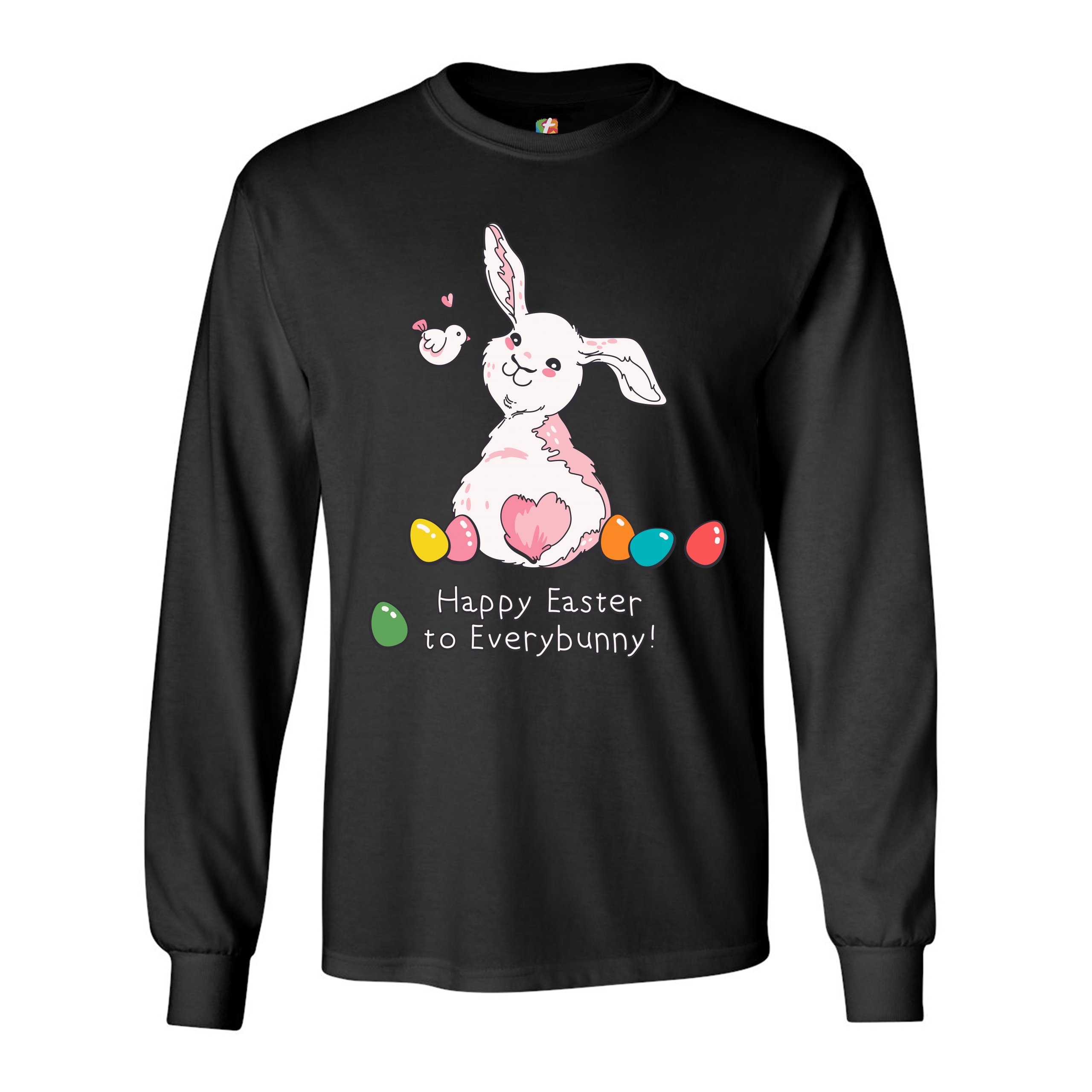 Happy Easter to Everybunny Long Sleeve T-shirt Cute Easter Bunny Rabbit - Picture 16 of 84