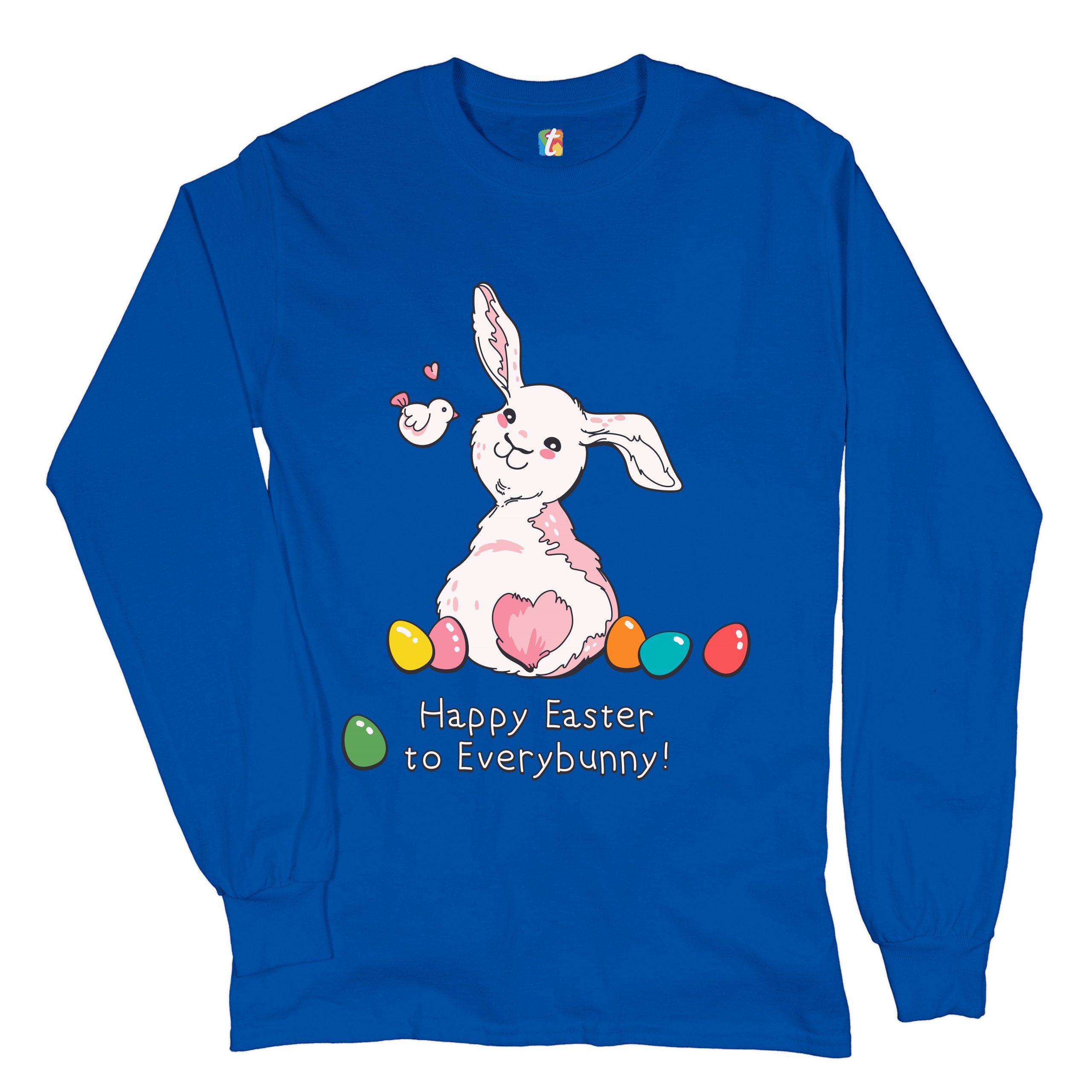Happy Easter to Everybunny Long Sleeve T-shirt Cute Easter Bunny Rabbit - Picture 64 of 84